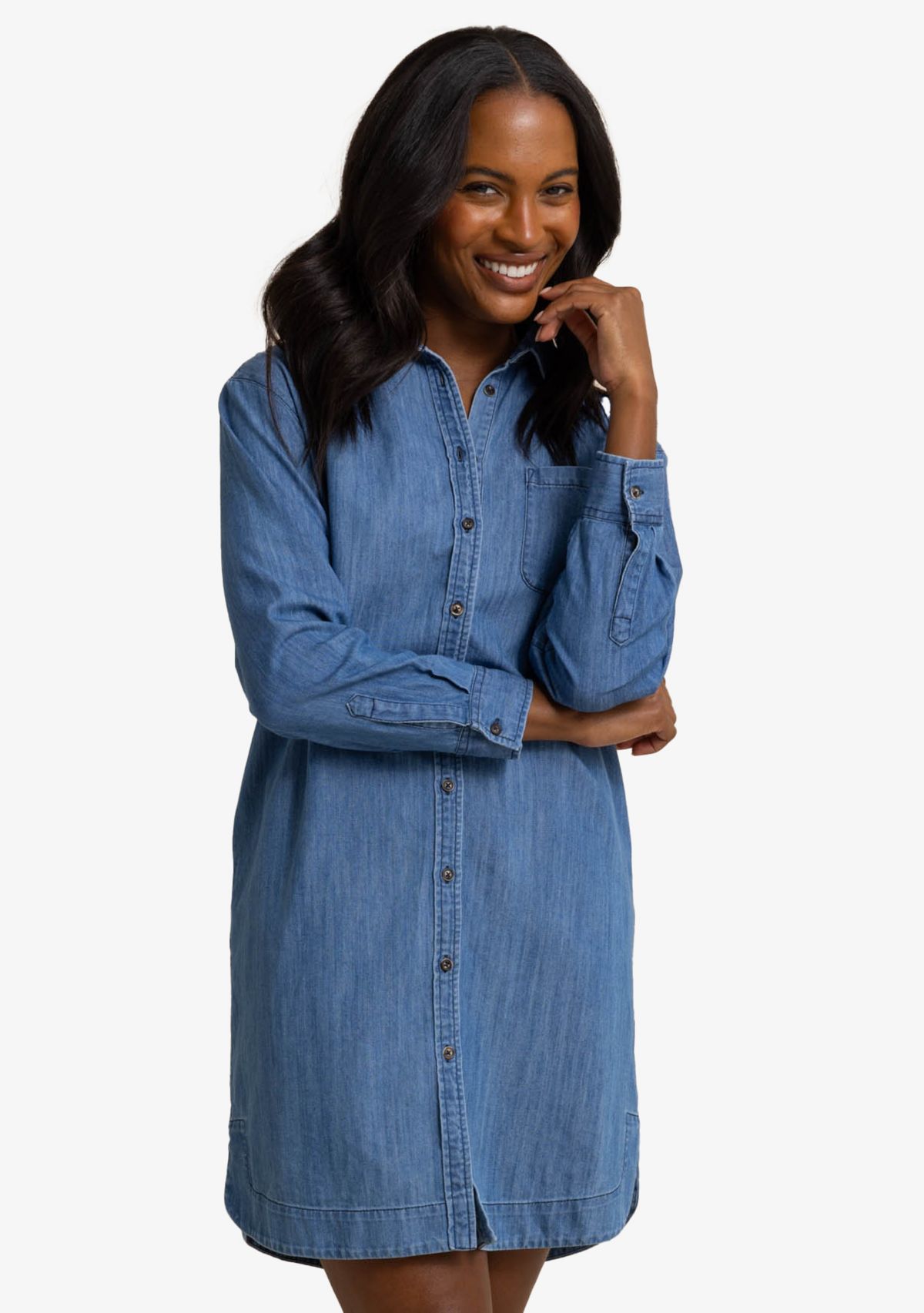 Womens Cam Denim Dress