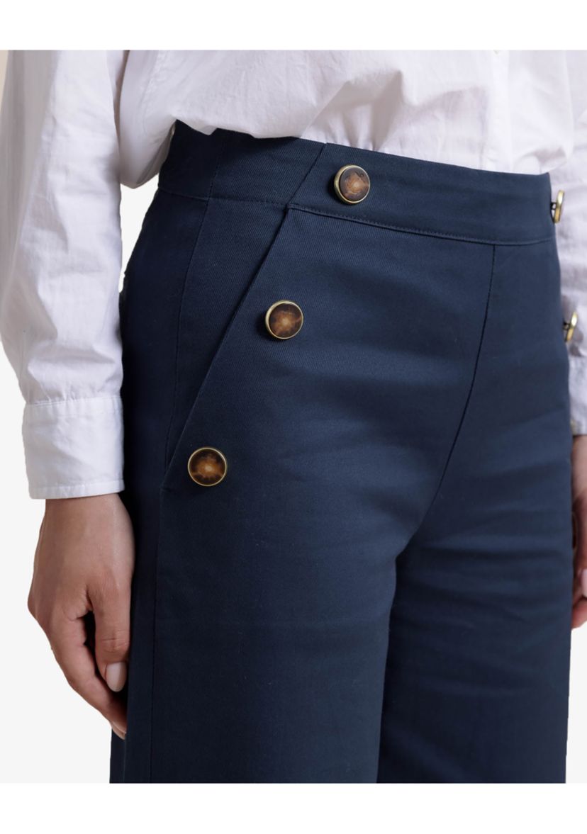Womens Thalia Wide Leg Sailor Pants
