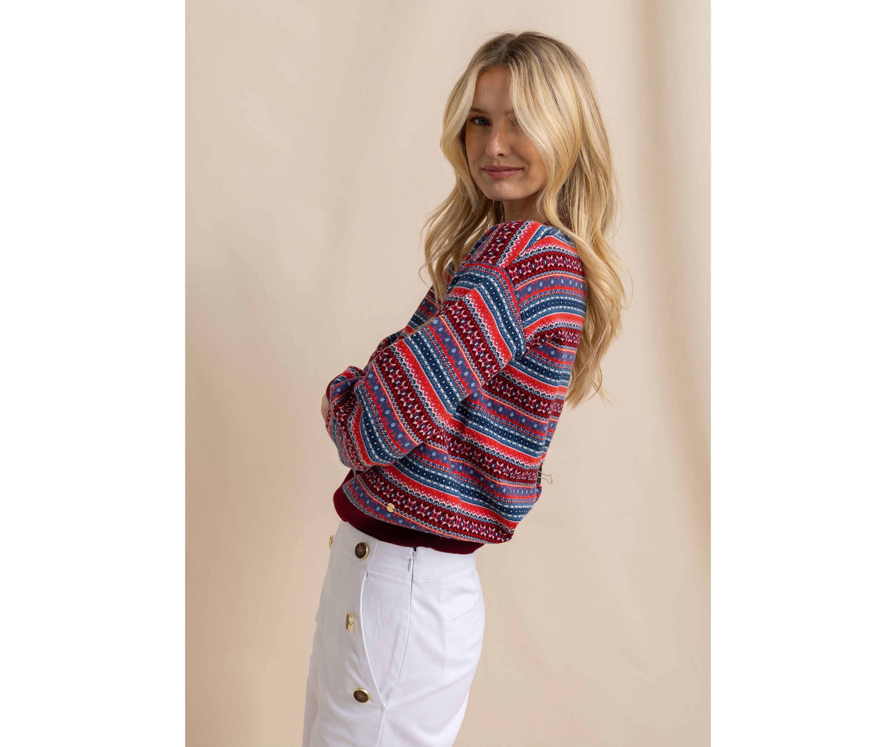 Womens Nelle Fair Isle Sweater