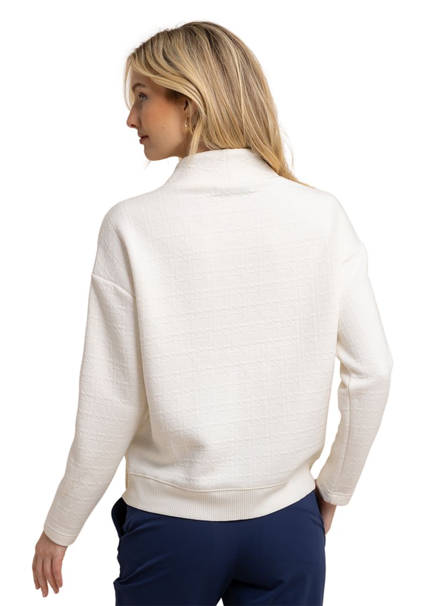 Womens Cordelia Mock Neck Quilted Pullover