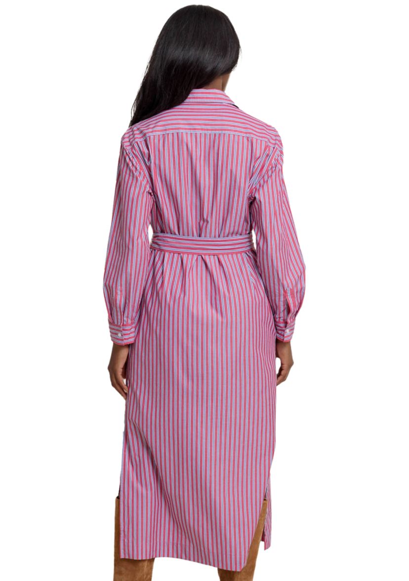 Womens Farren Striped Midi Shirtdress
