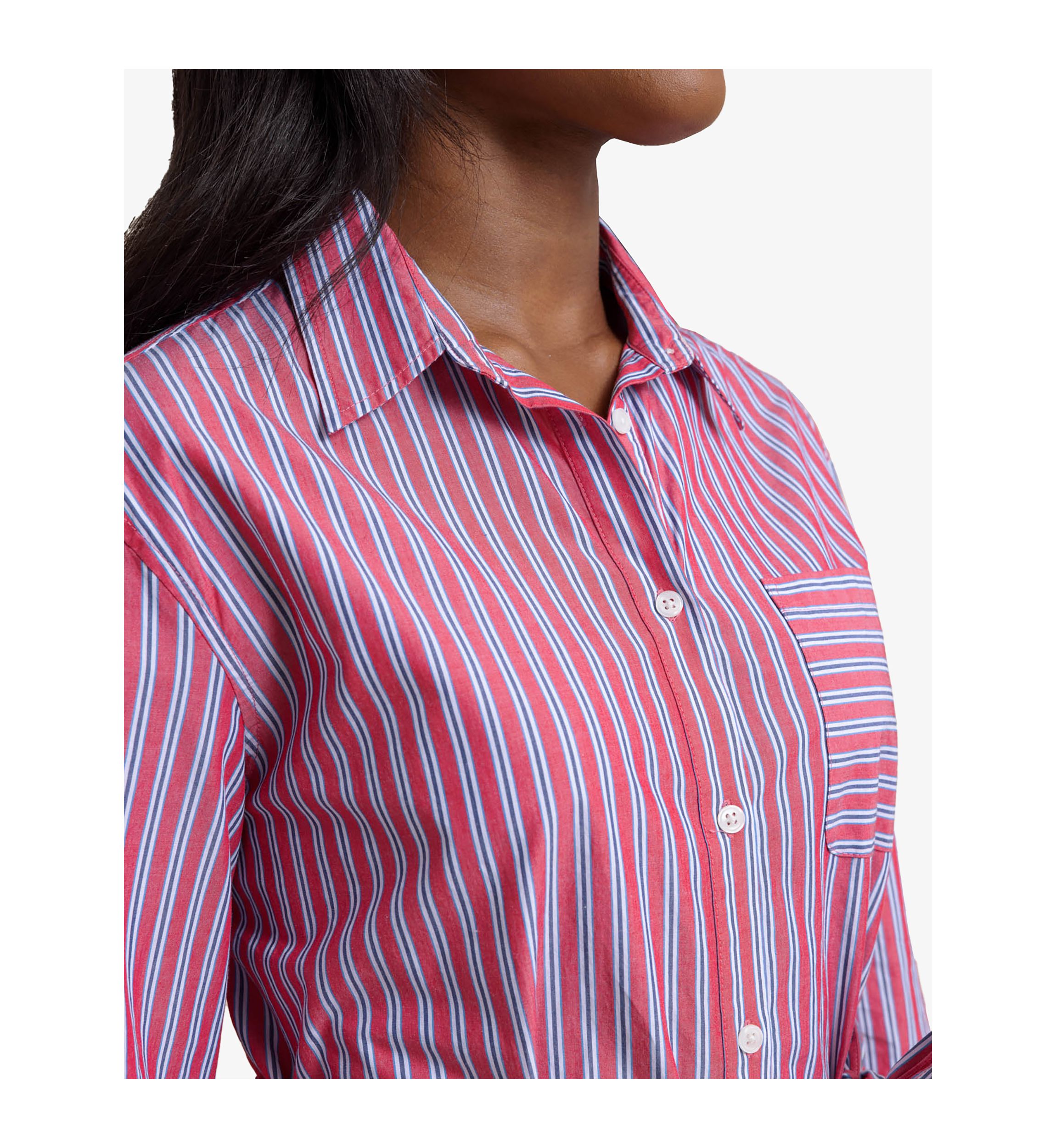 Womens Farren Striped Midi Shirtdress