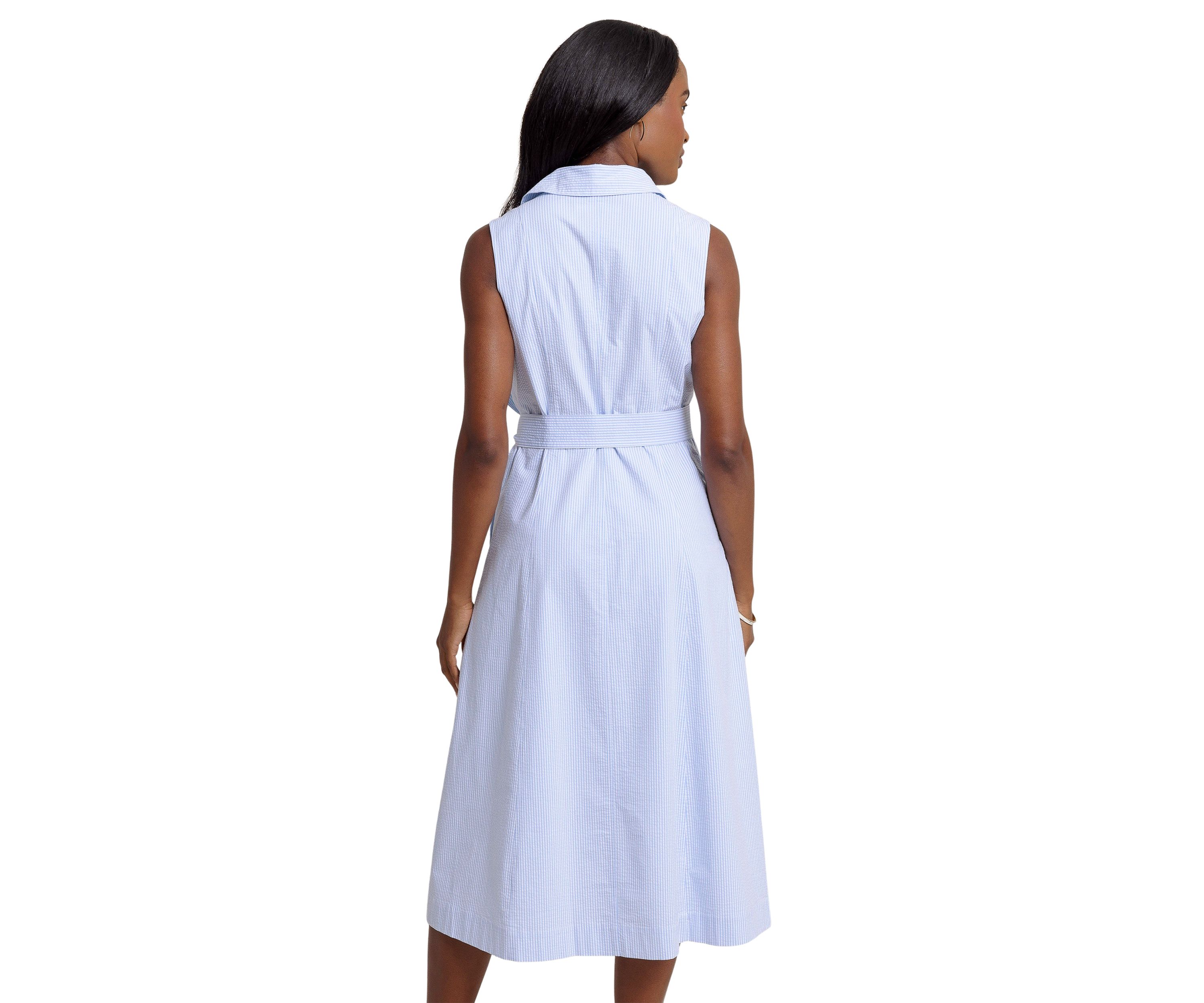 Womens Whitley Seersucker Midi Dress