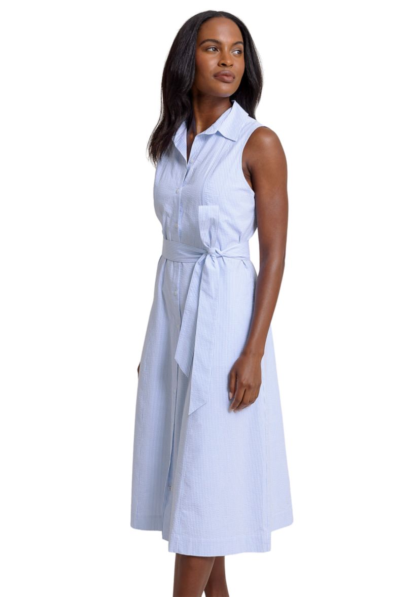 Womens Whitley Seersucker Midi Dress