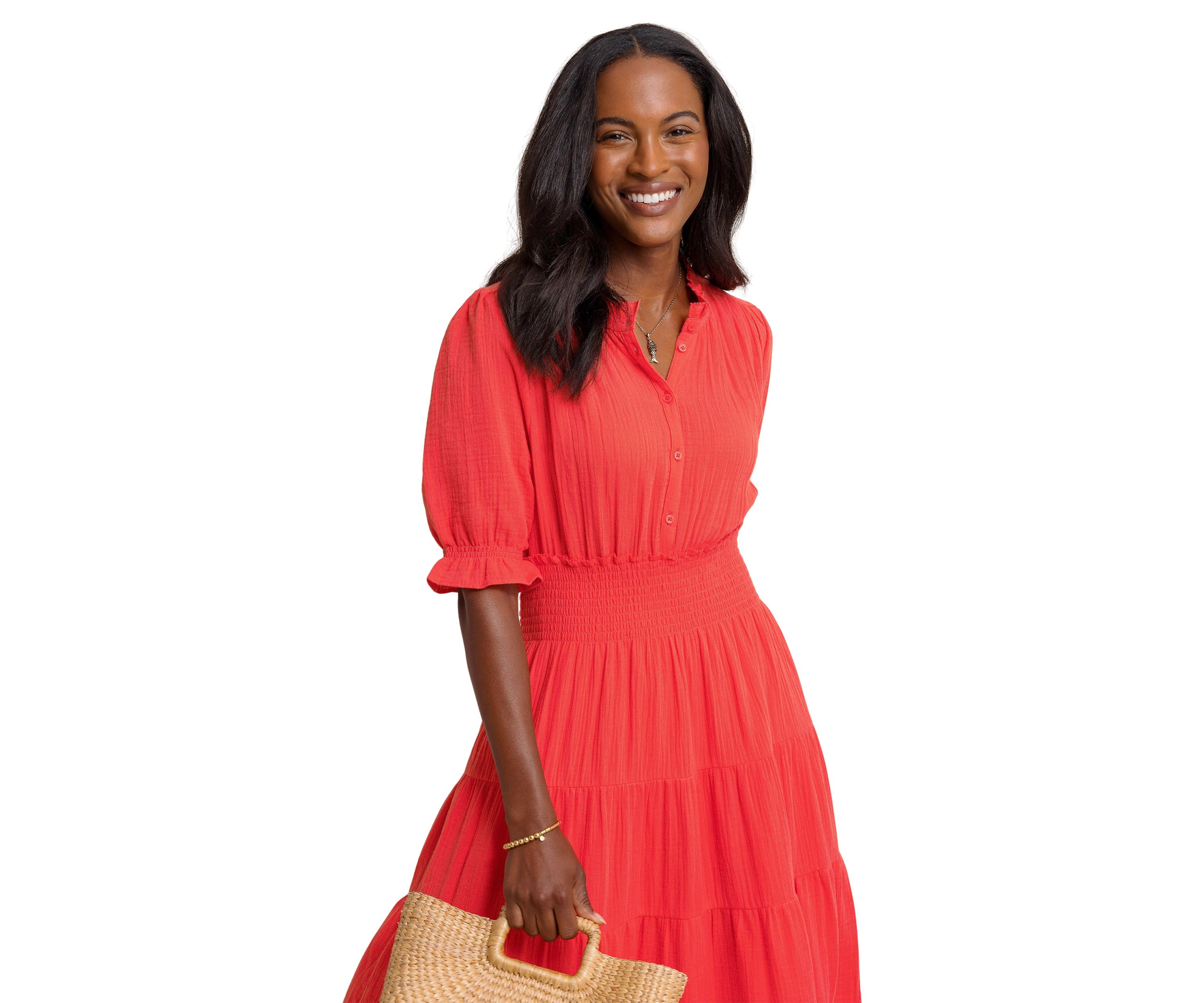 Womens Christa Gauze Maxi Dress 