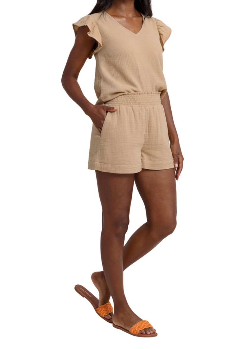 Womens Arden Ruffle Sleeve Top
