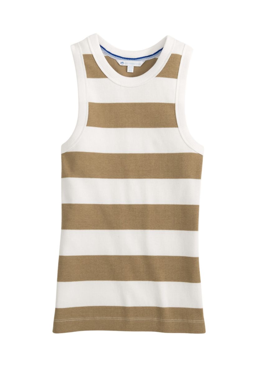 Womens Striped Rib Tank 