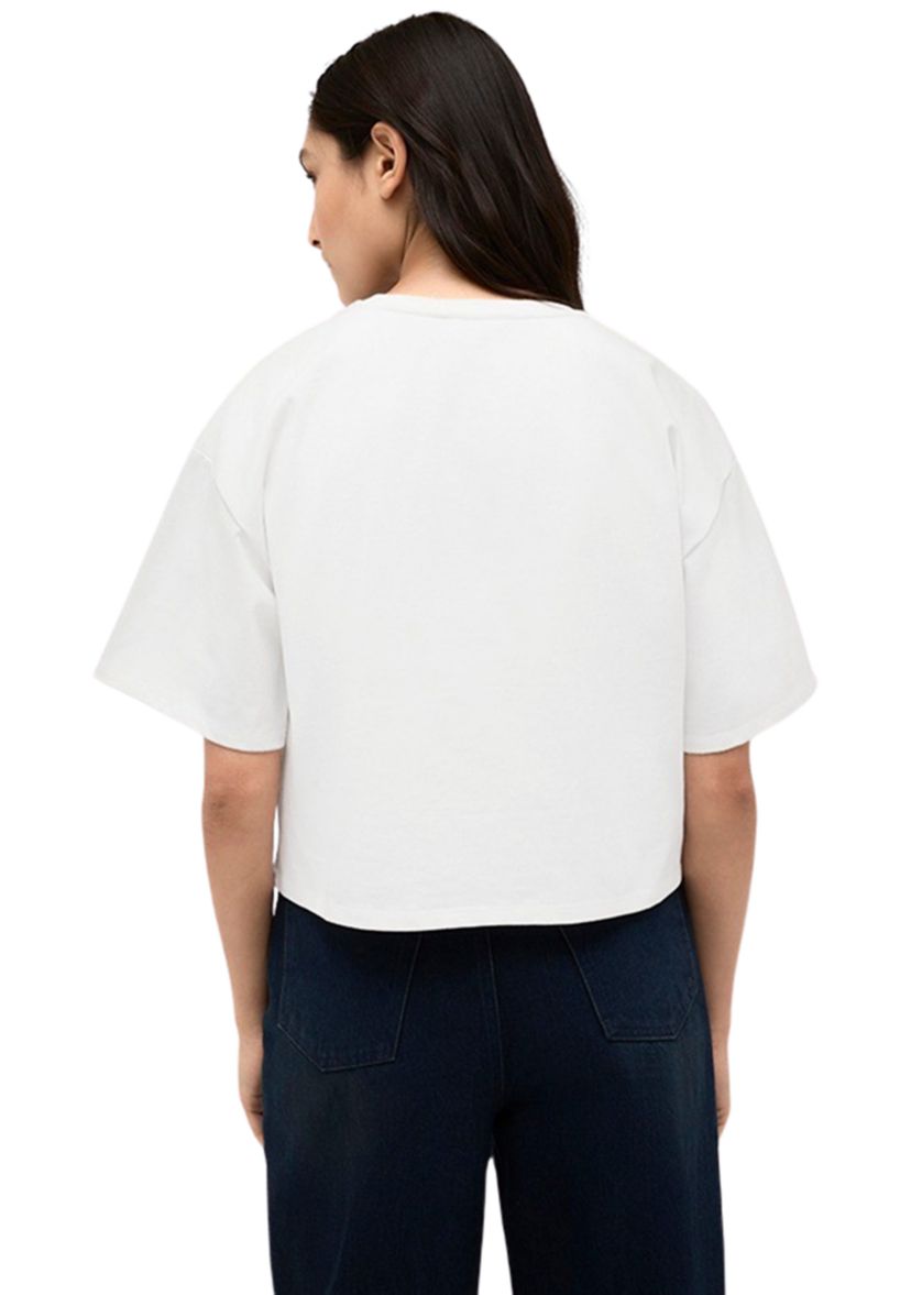 Womens Drop Shoulder Crop T-Shirt