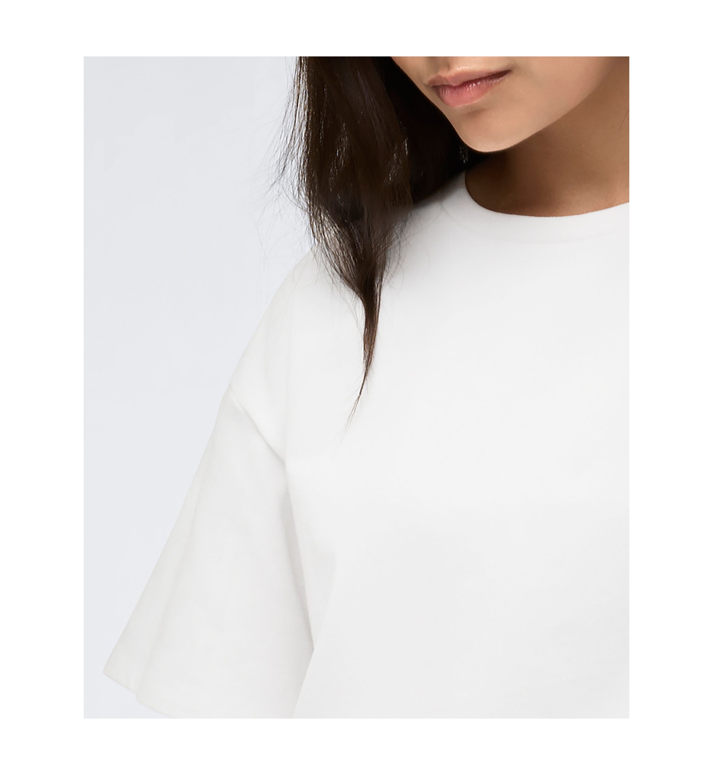 Womens Drop Shoulder Crop T-Shirt