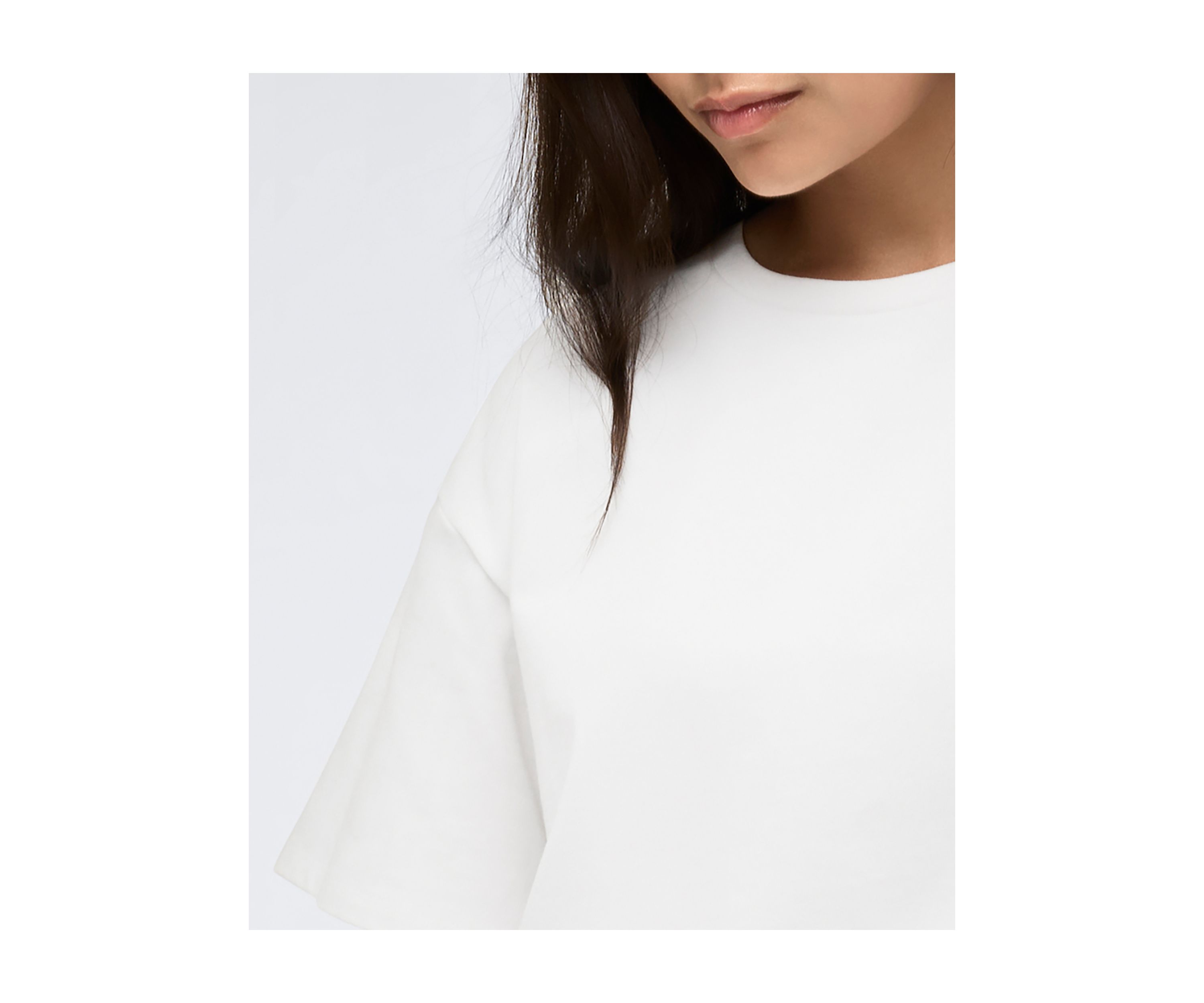 Womens Drop Shoulder Crop T-Shirt