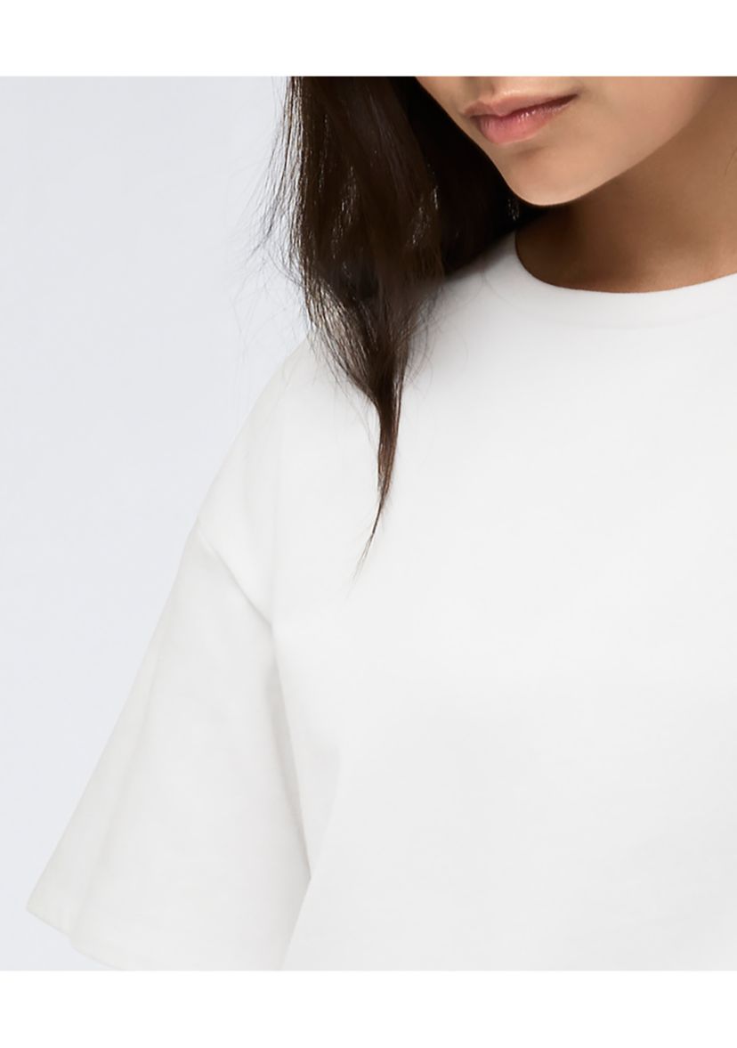 Womens Drop Shoulder Crop T-Shirt