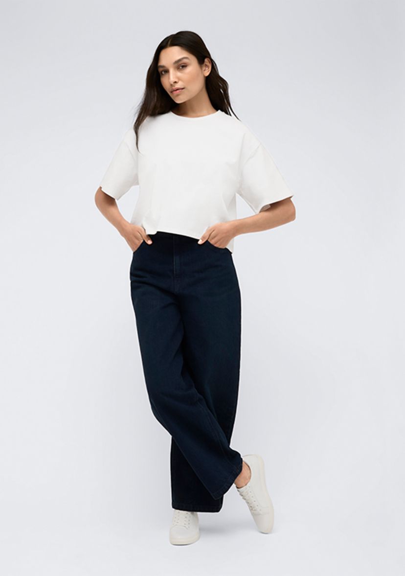Womens Drop Shoulder Crop T-Shirt