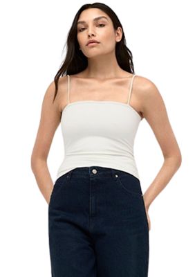 Kenneth Cole Women's Athletic Stretch Cami, White, XL