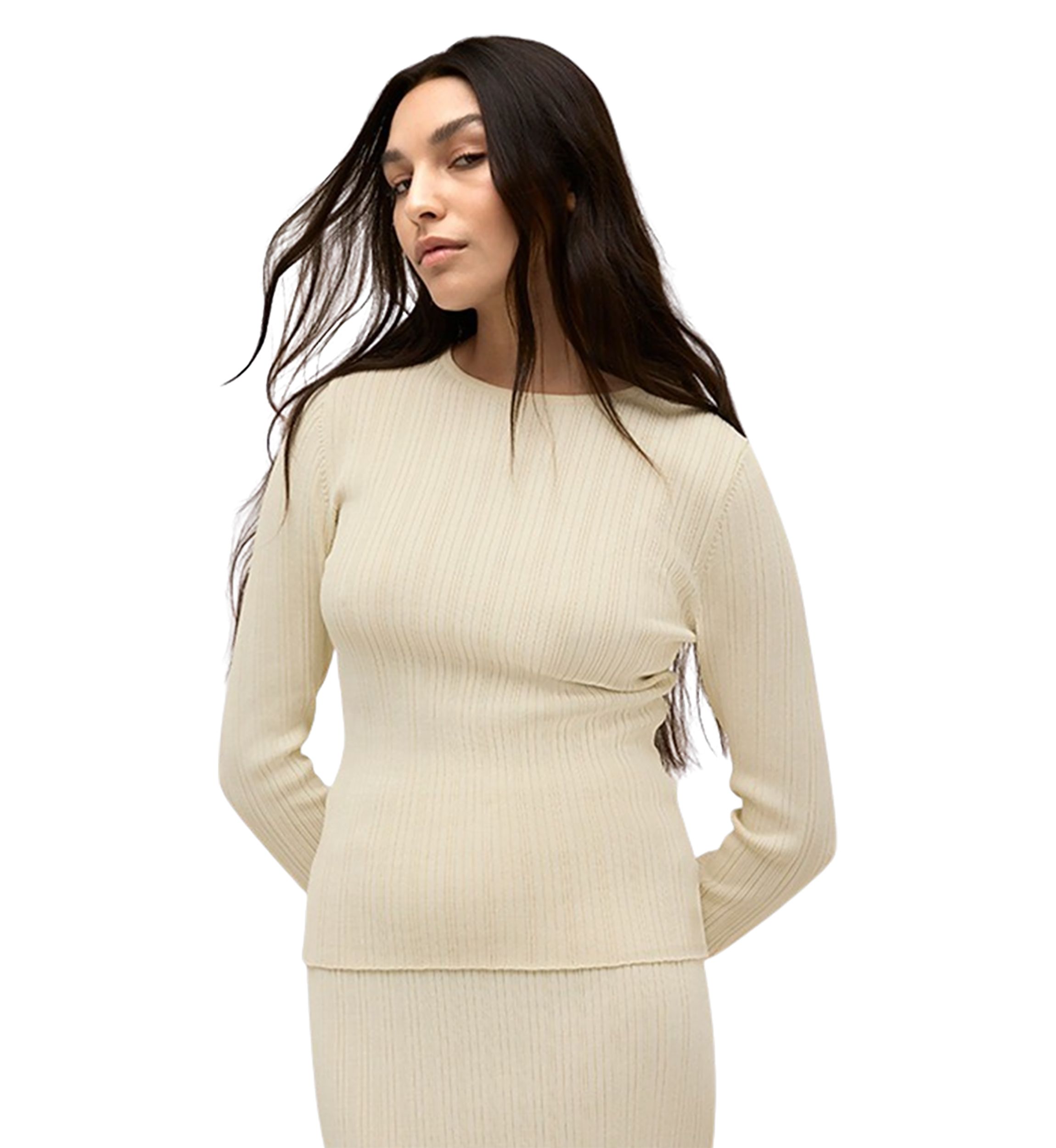 Womens RIbbed Knit Top