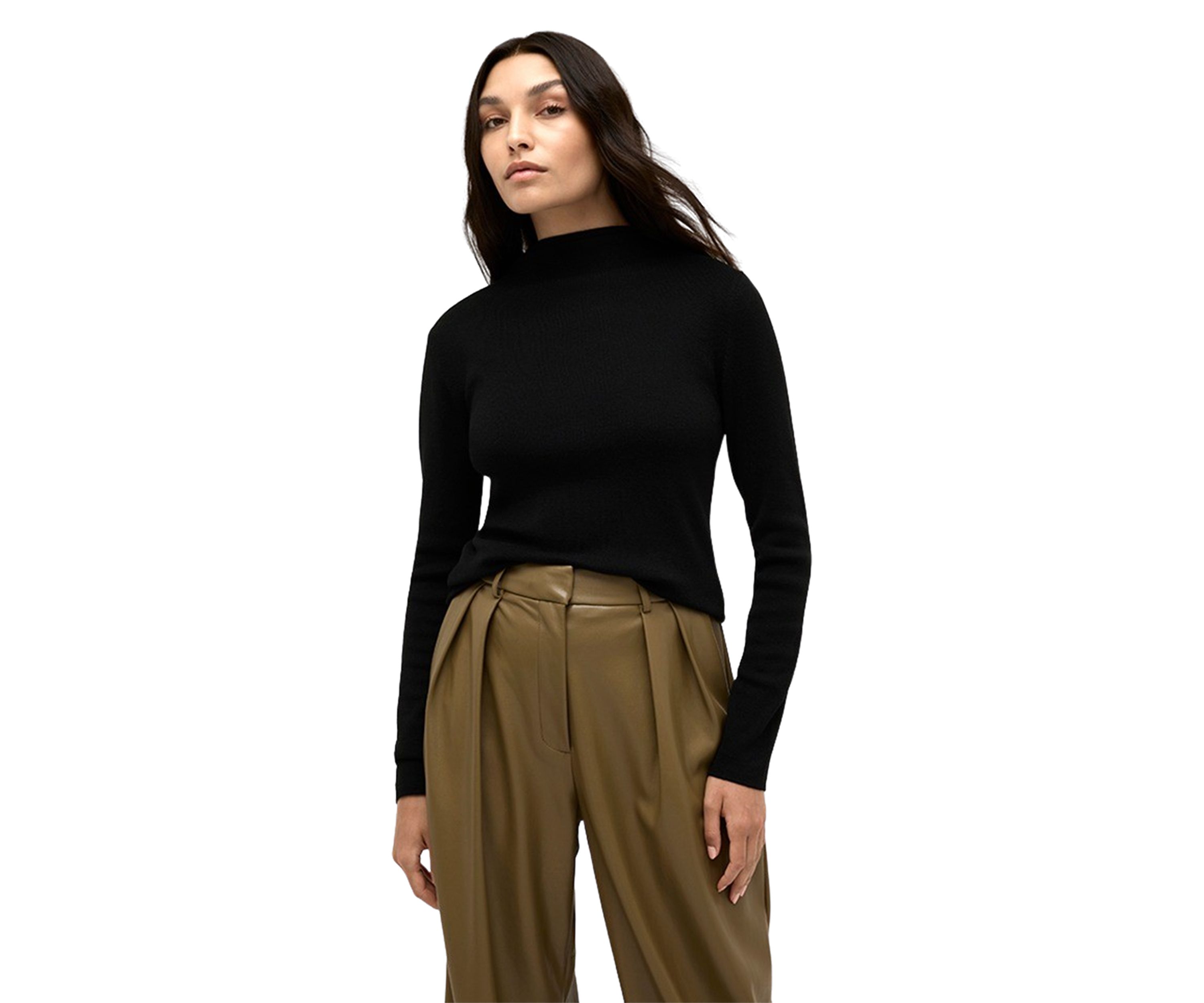 Womens Ribbed Knit Sweater