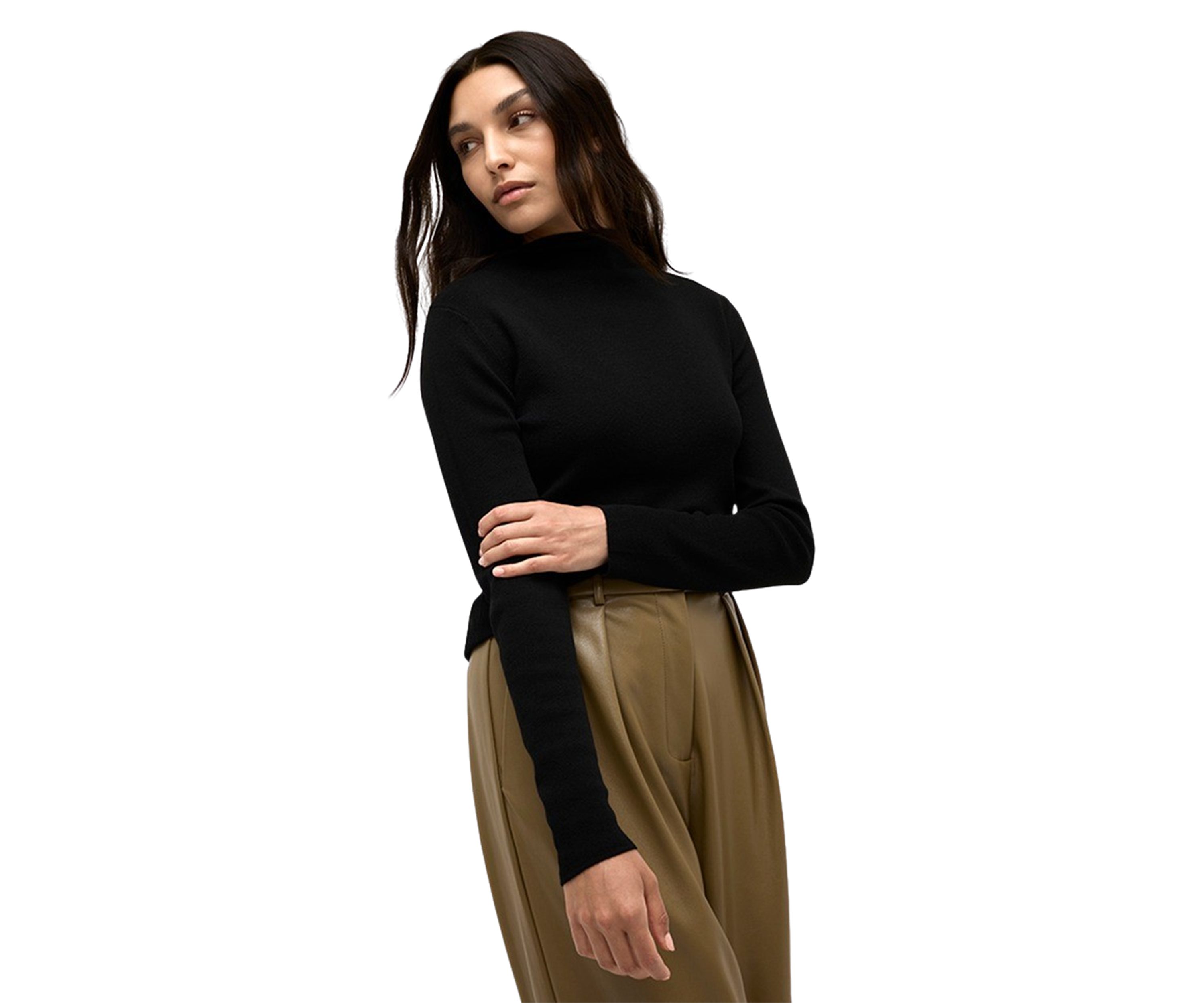 Womens Ribbed Knit Sweater