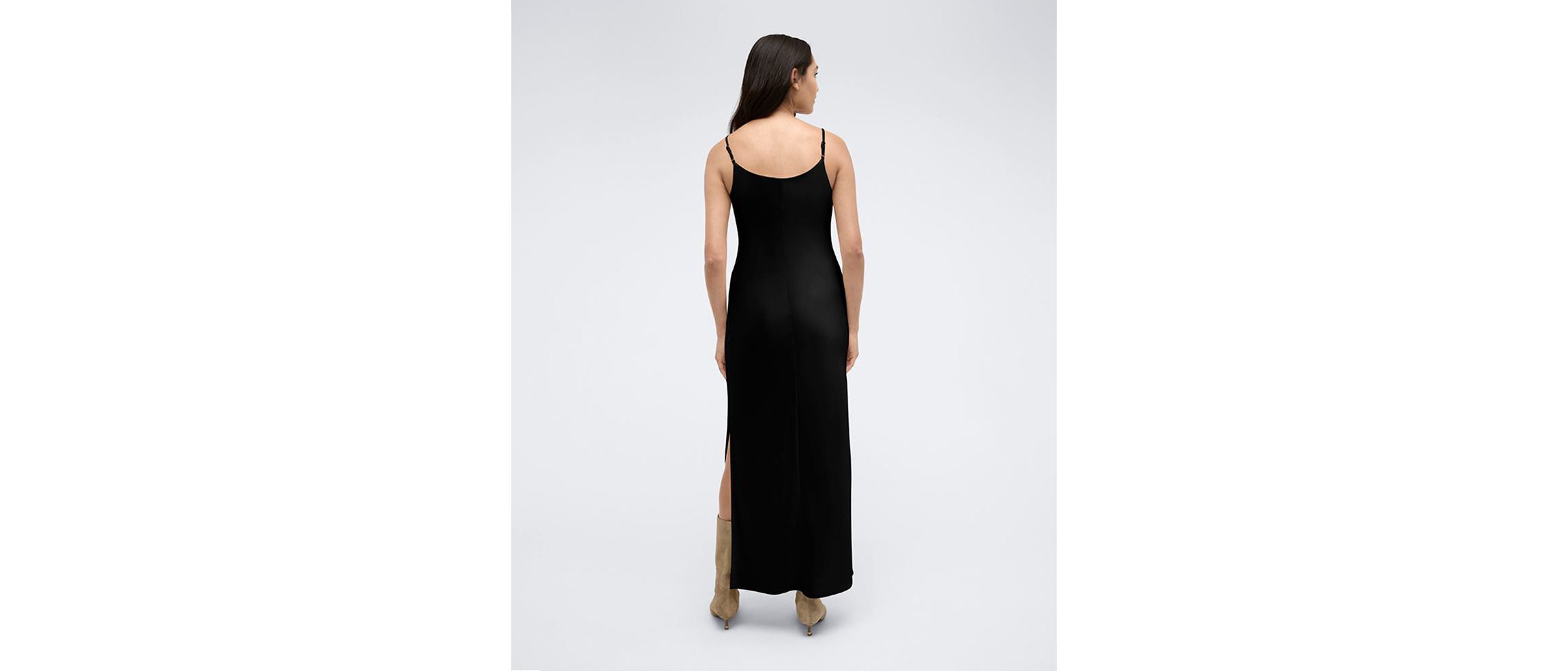 Womens Satin Cowl Neck Maxi Slip Dress