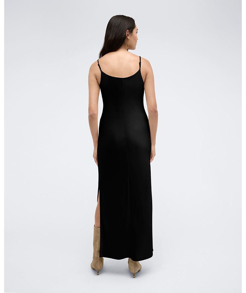 Womens Satin Cowl Neck Maxi Slip Dress