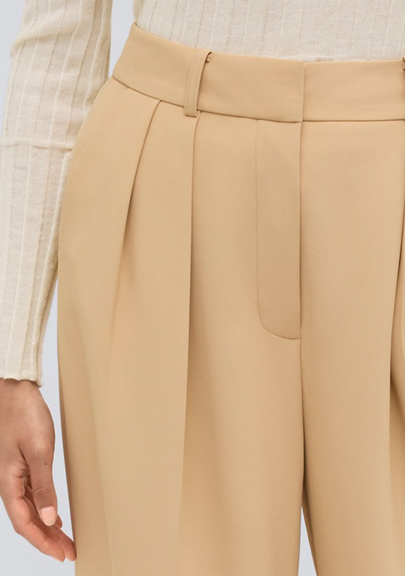 Womens Wide Leg Pleated Pants