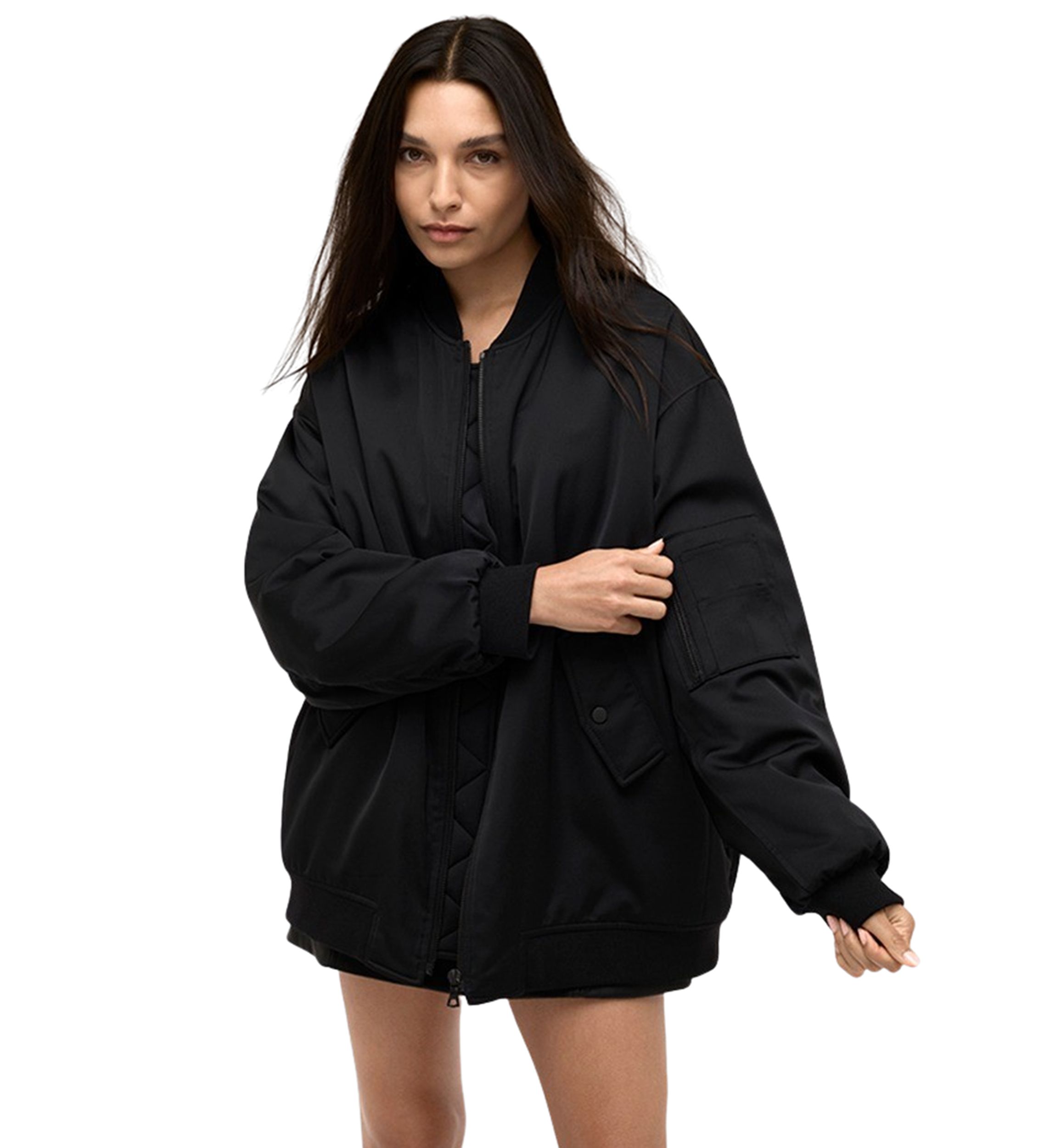 Womens Oversized Bomber Jacket 