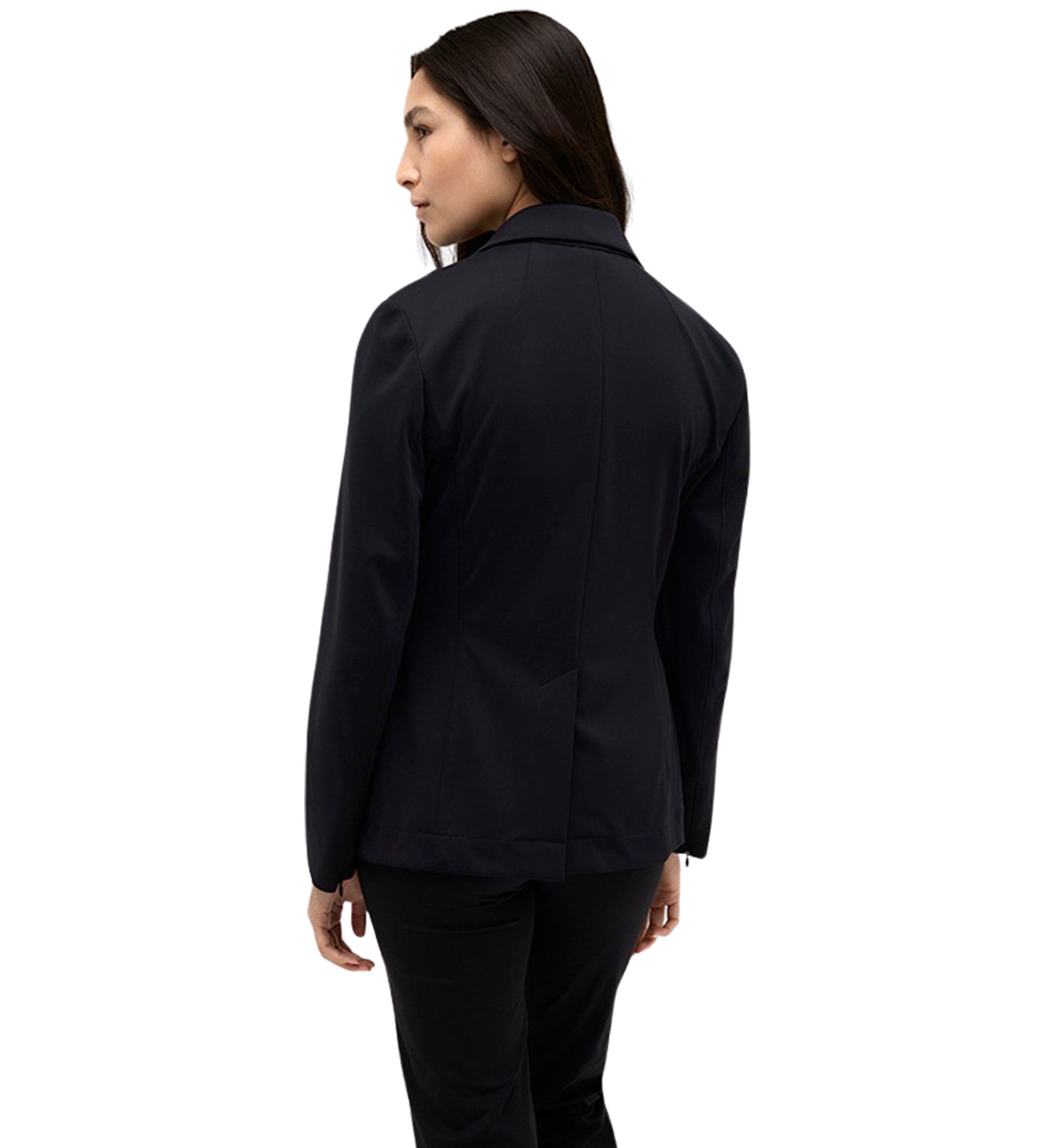 Womens Notch Collar One Button Athletic Straight Blazer