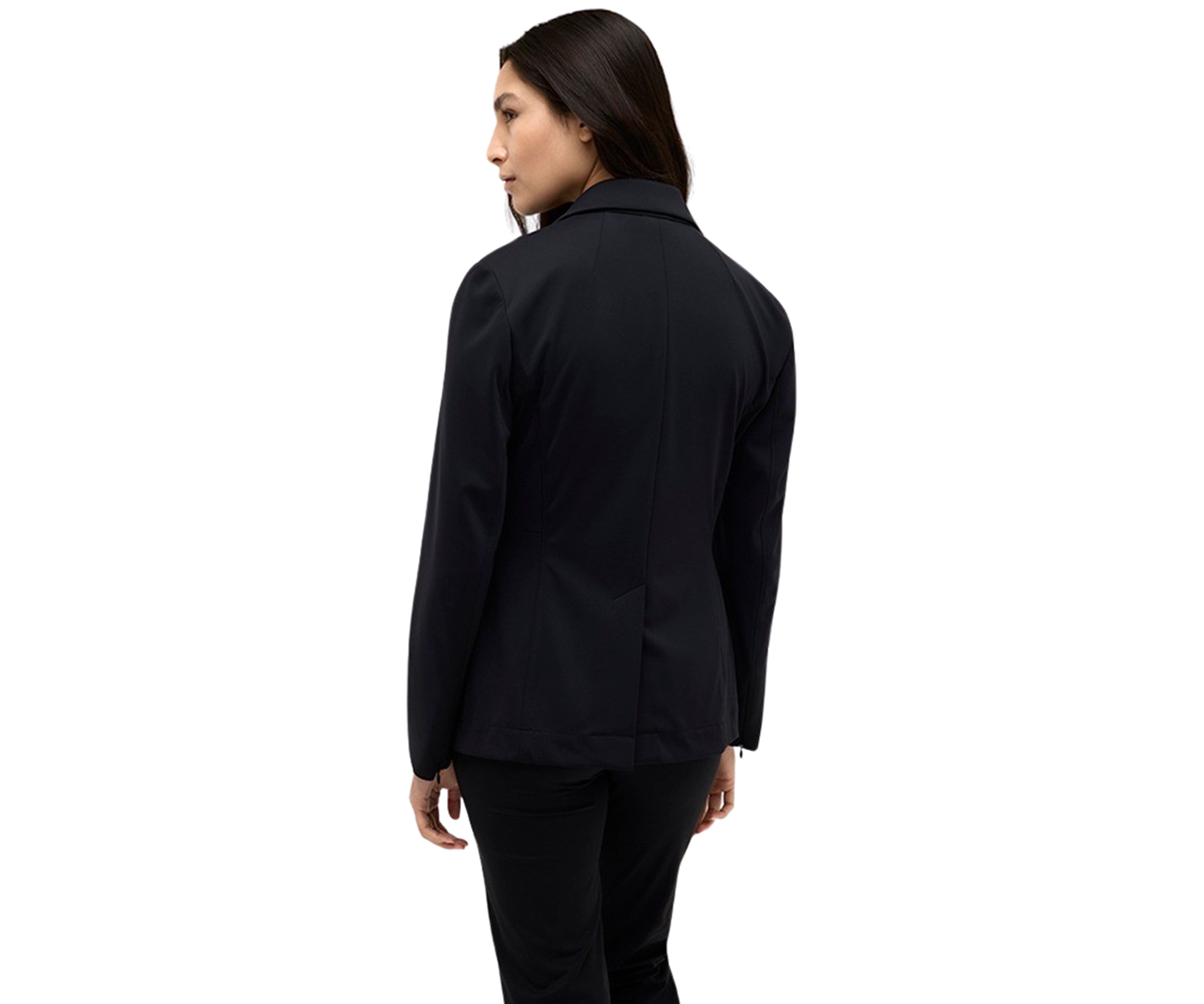 Womens Notch Collar One Button Athletic Straight Blazer