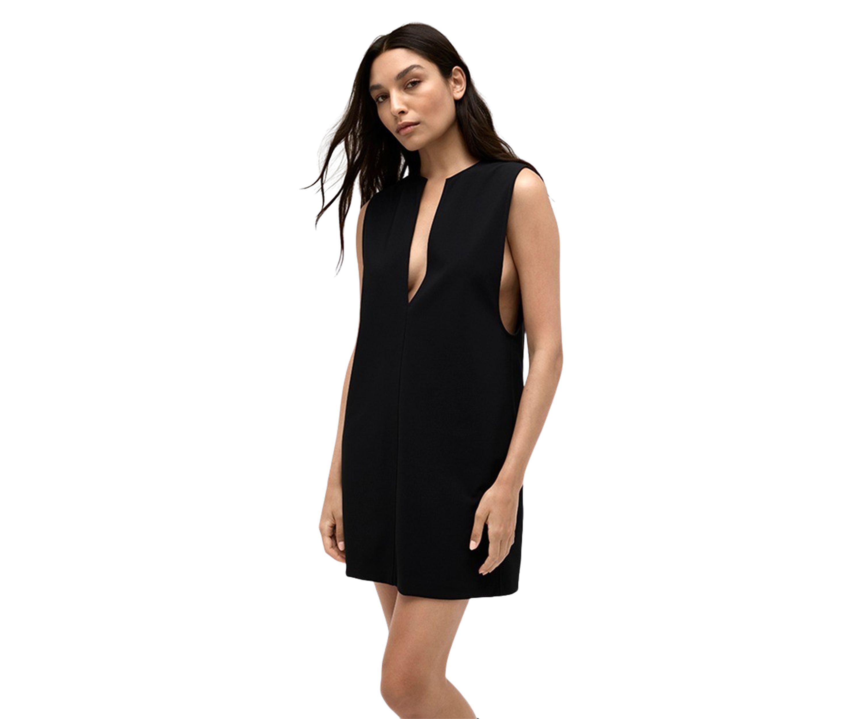 Womens Split Neck Jumper Dress