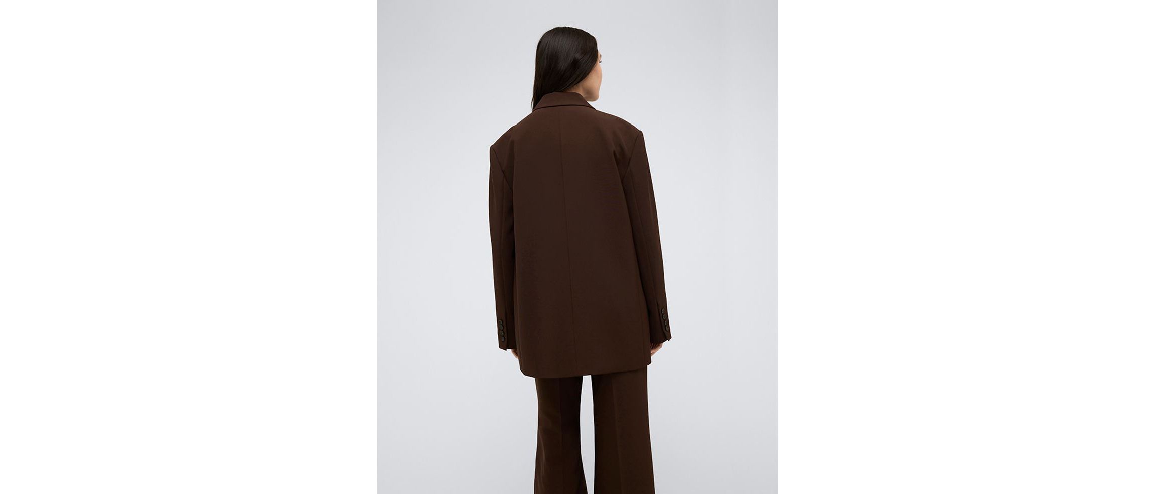 Womens Vision Twill Three Button Boyfriend Jacket