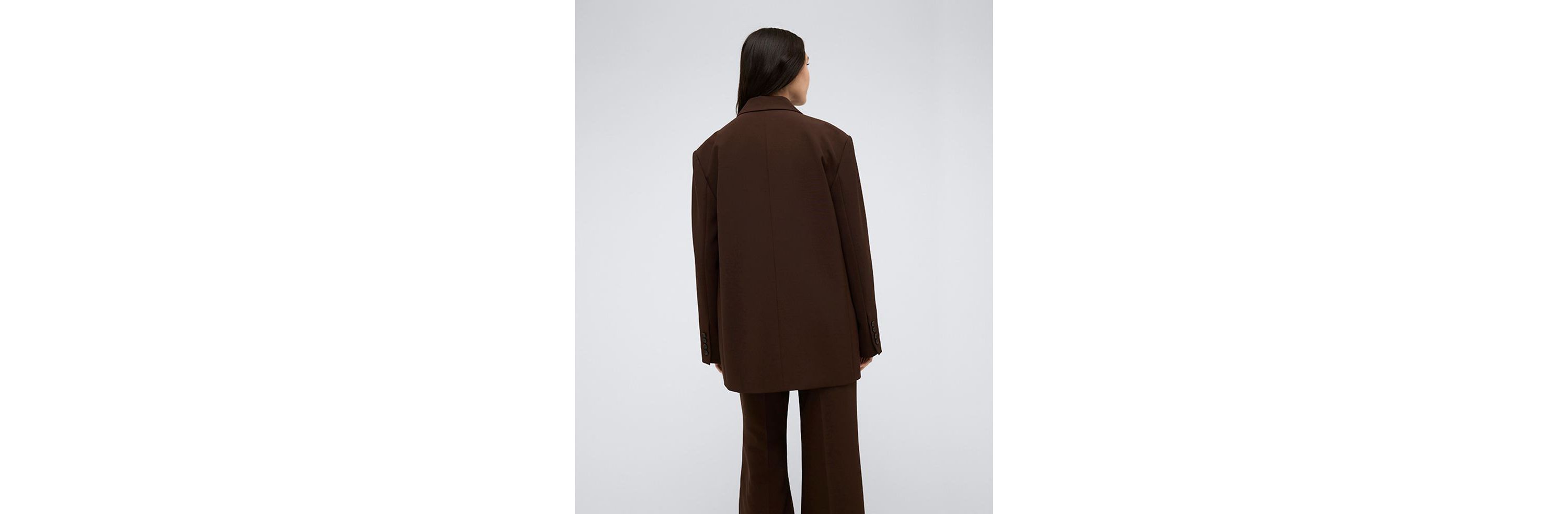 Womens Vision Twill Three Button Boyfriend Jacket
