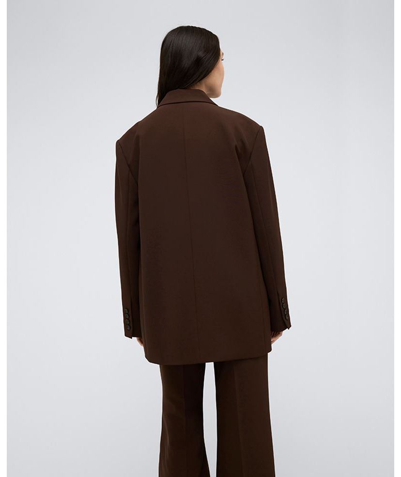 Womens Vision Twill Three Button Boyfriend Jacket