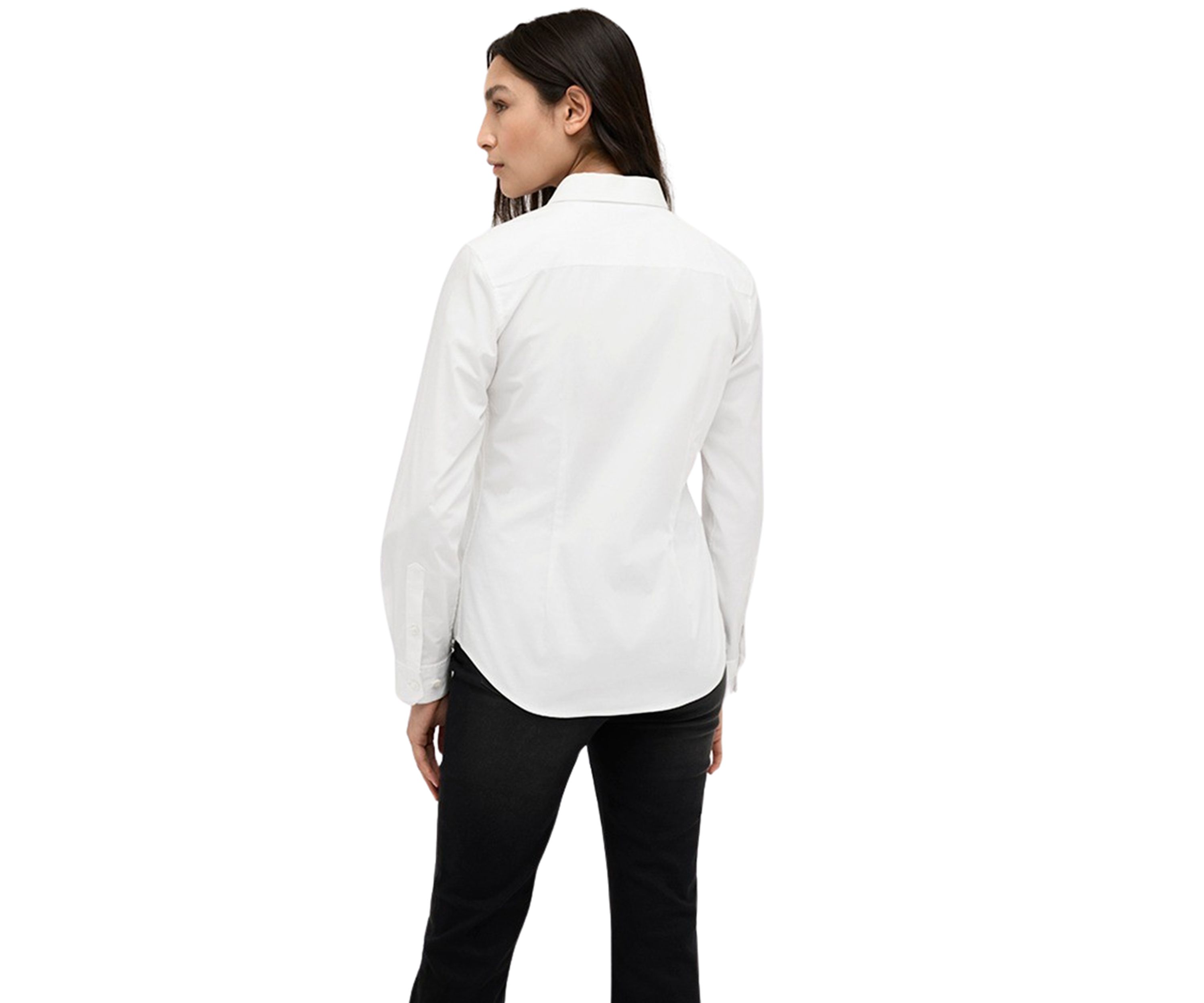 Womens Long Sleeve Button Front Shirt