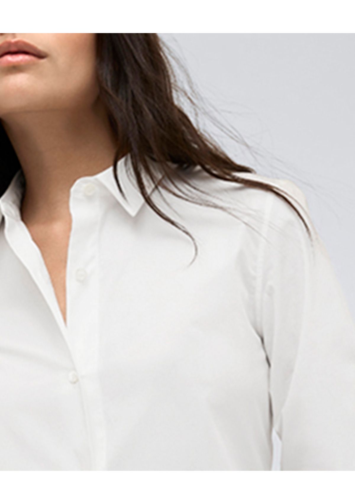 Womens Long Sleeve Button Front Shirt