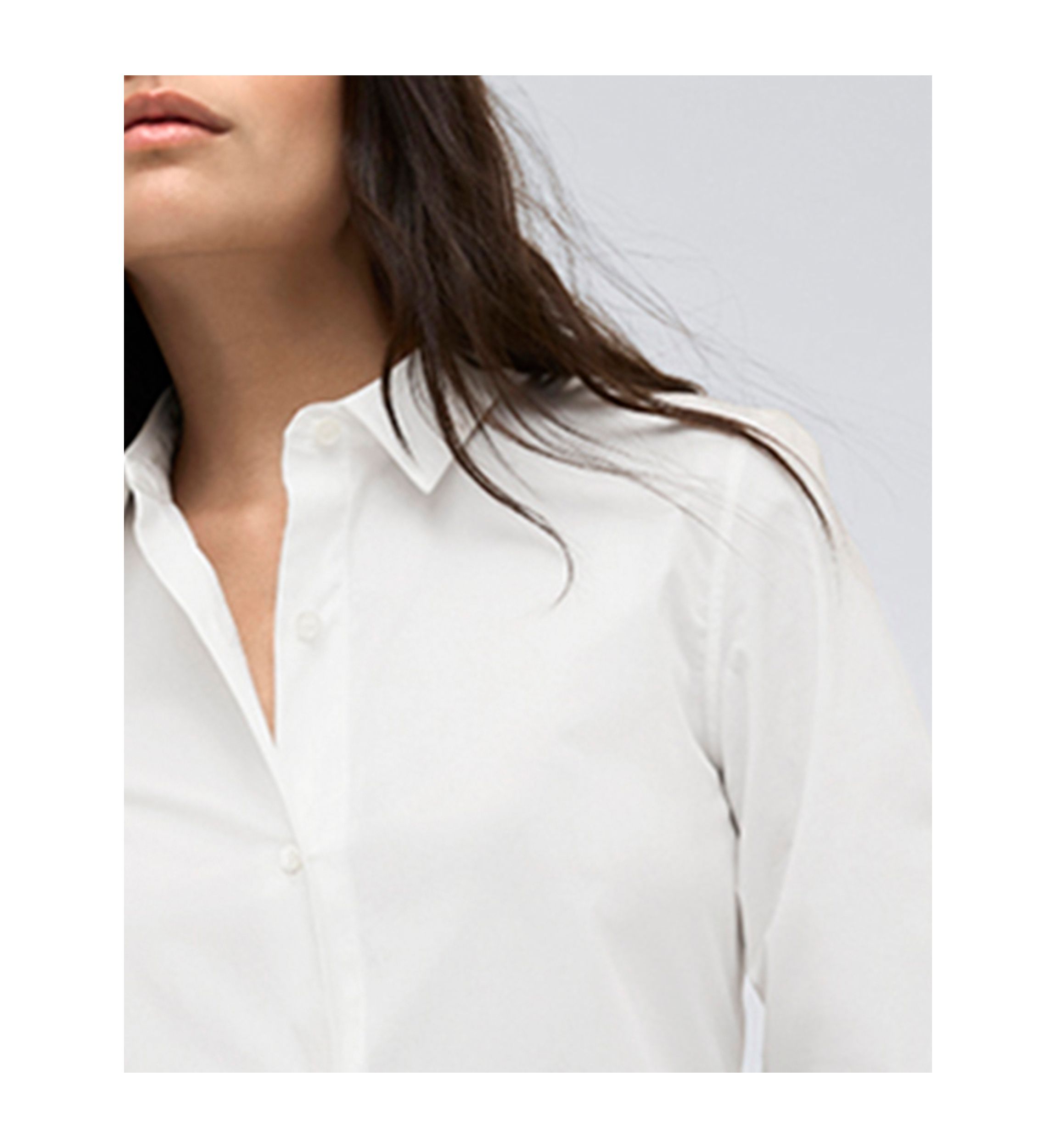 Womens Long Sleeve Button Front Shirt