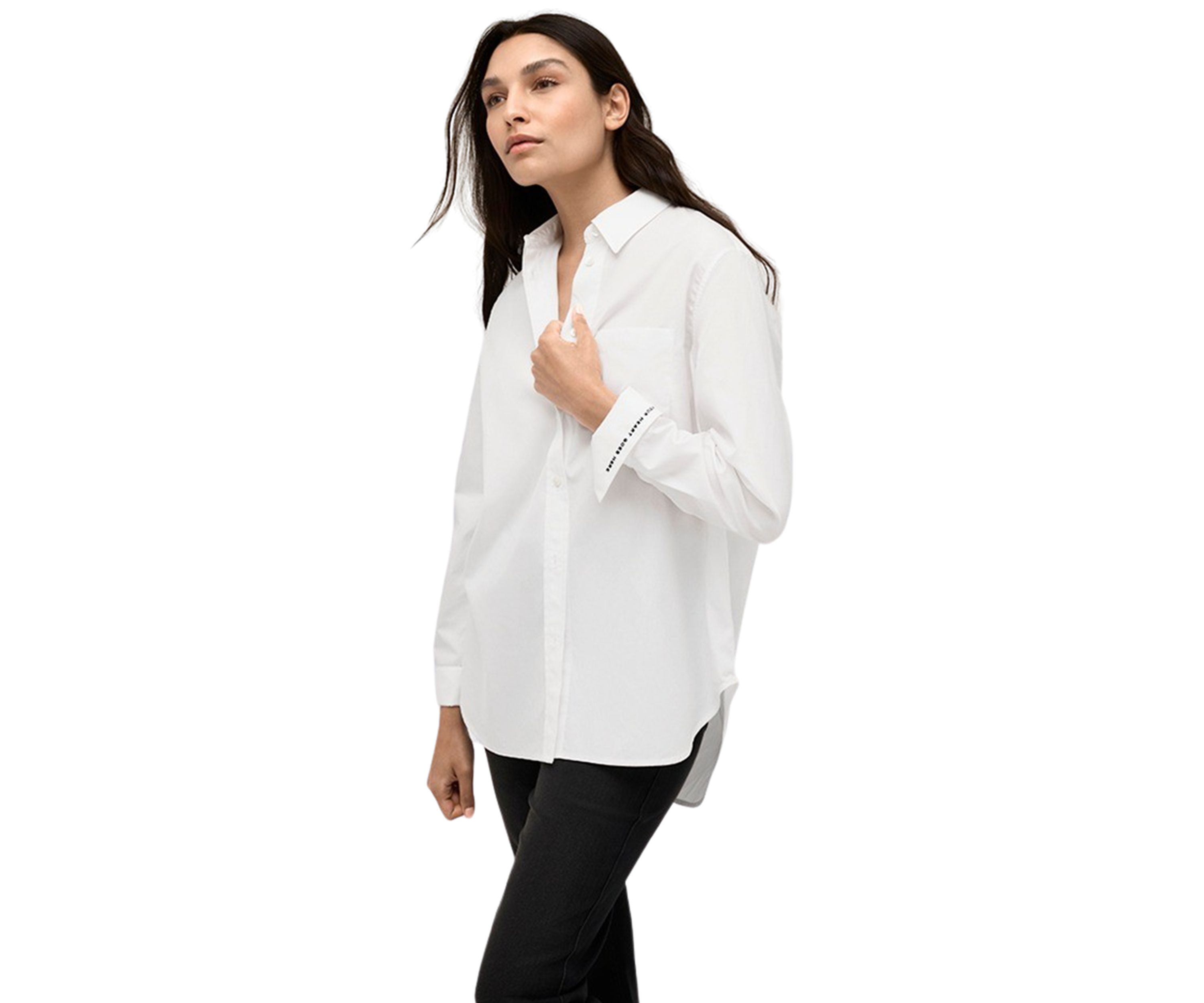 Womens Long Sleeve Pocket Oversized Shirt