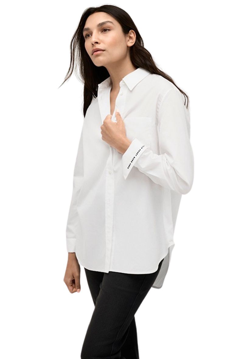Womens Long Sleeve Pocket Oversized Shirt