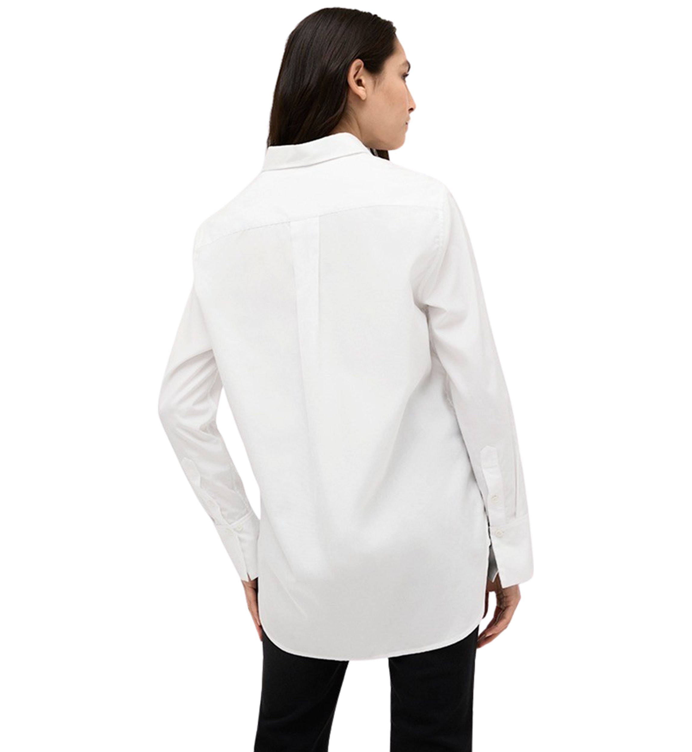Womens Long Sleeve Pocket Oversized Shirt