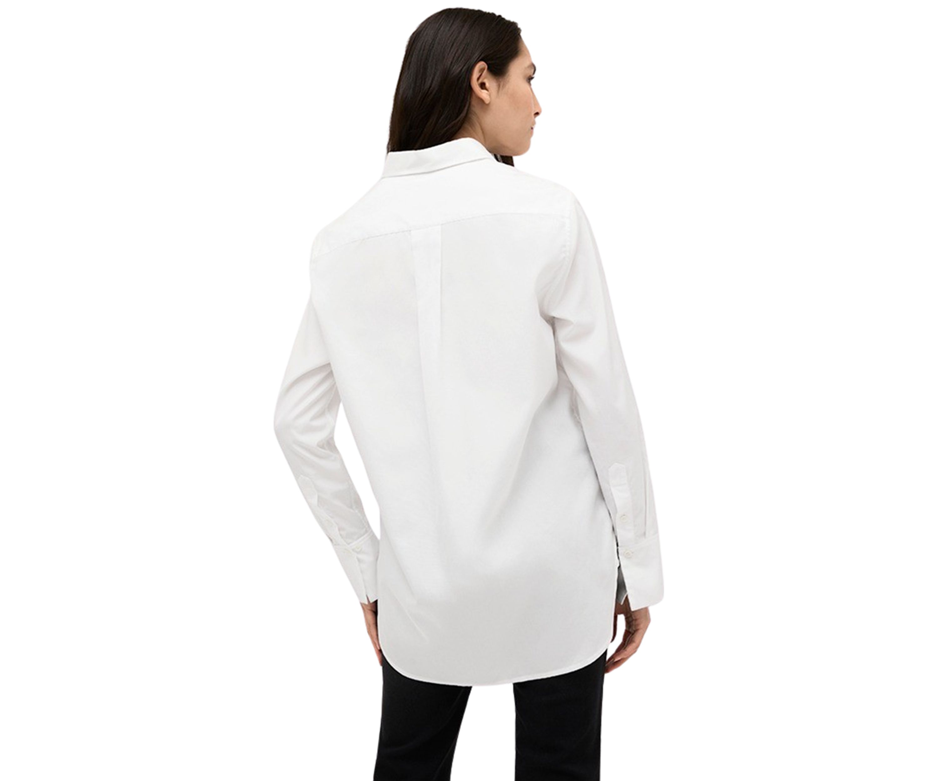 Womens Long Sleeve Pocket Oversized Shirt