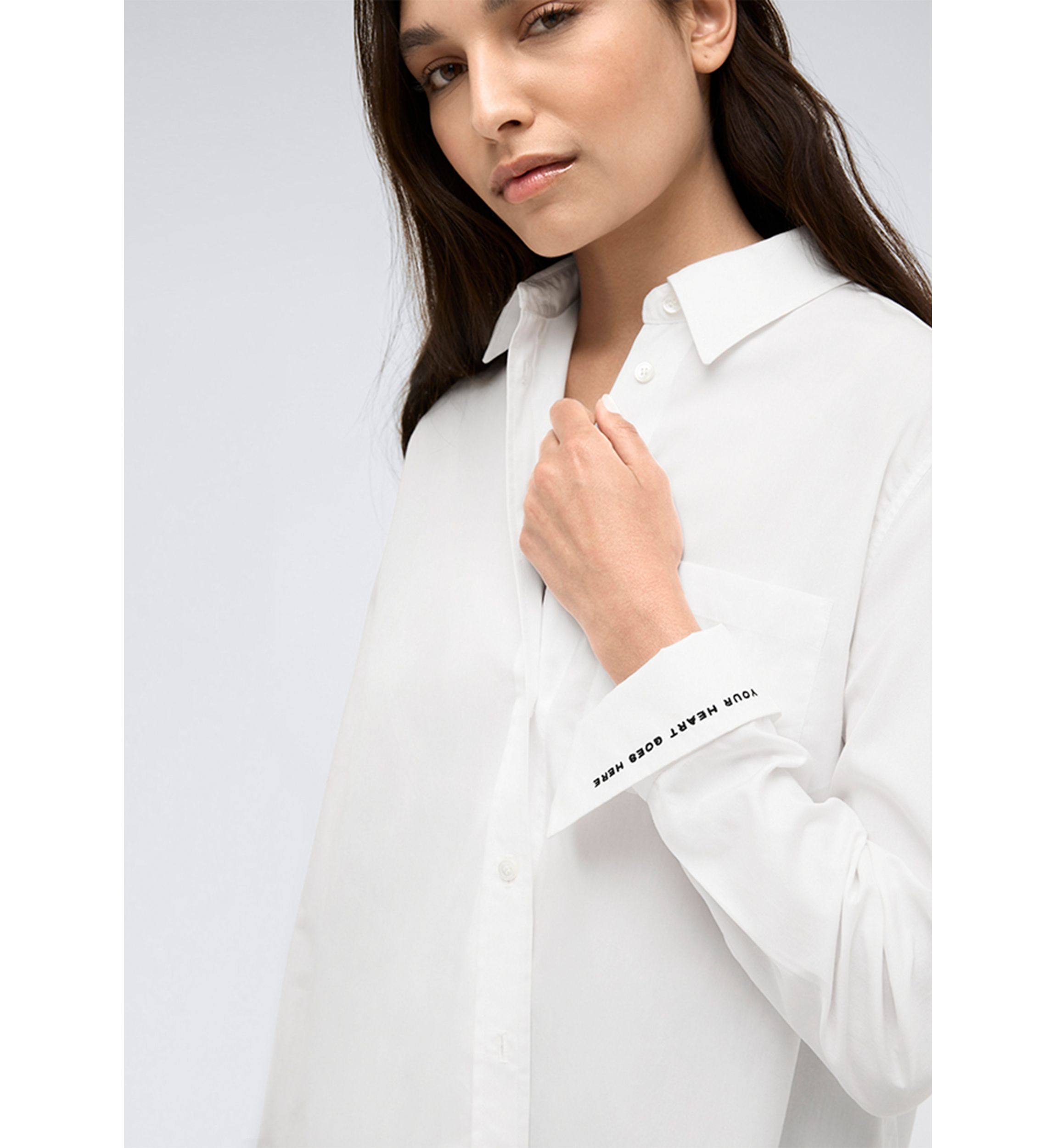 Womens Long Sleeve Pocket Oversized Shirt