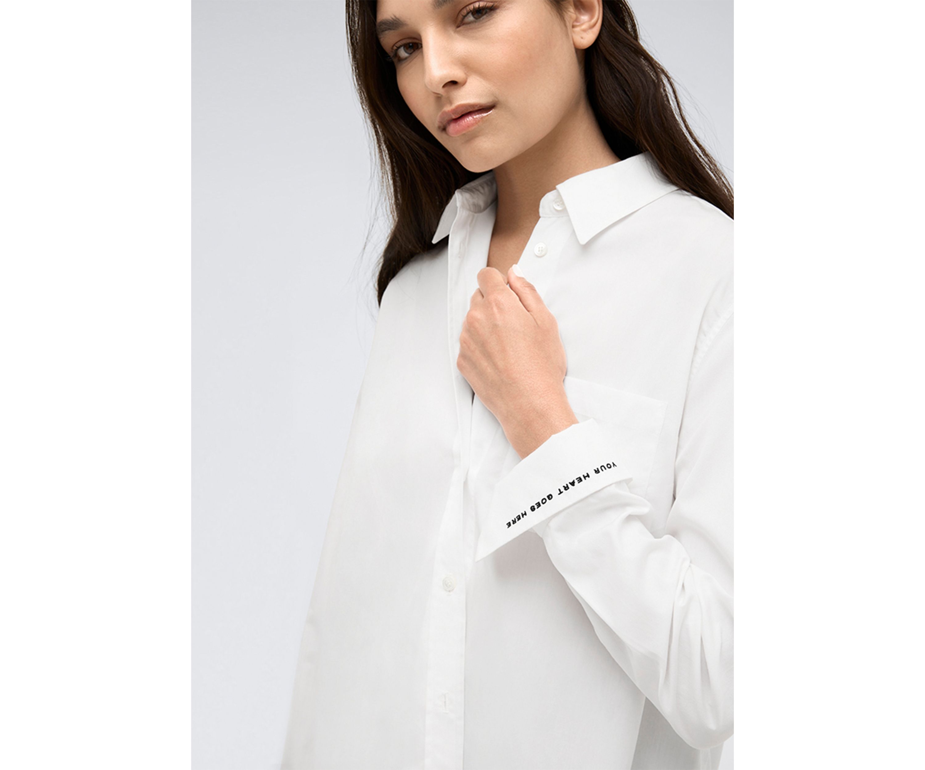 Womens Long Sleeve Pocket Oversized Shirt
