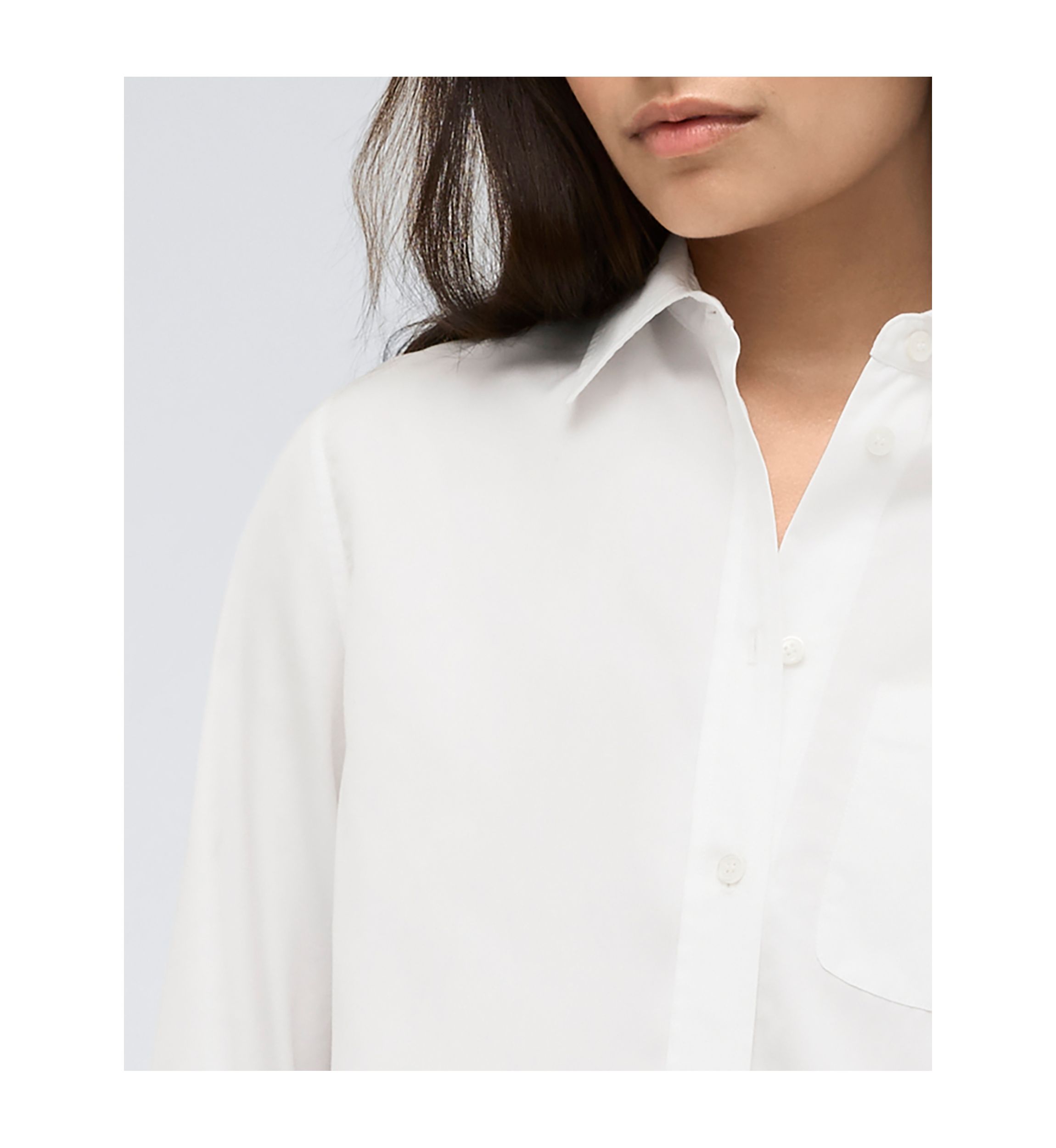Womens Long Sleeve Pocket Oversized Shirt
