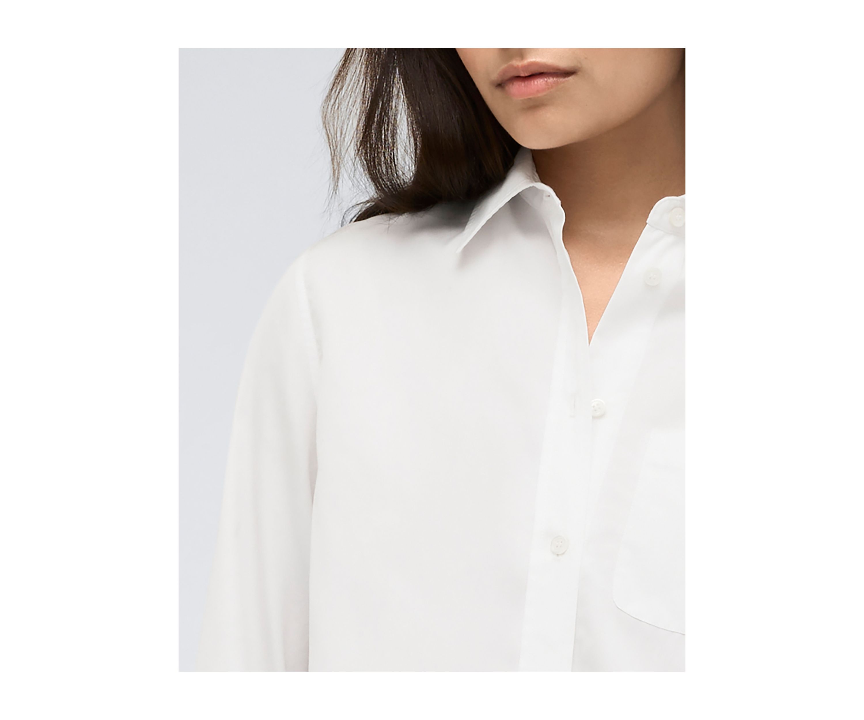 Womens Long Sleeve Pocket Oversized Shirt