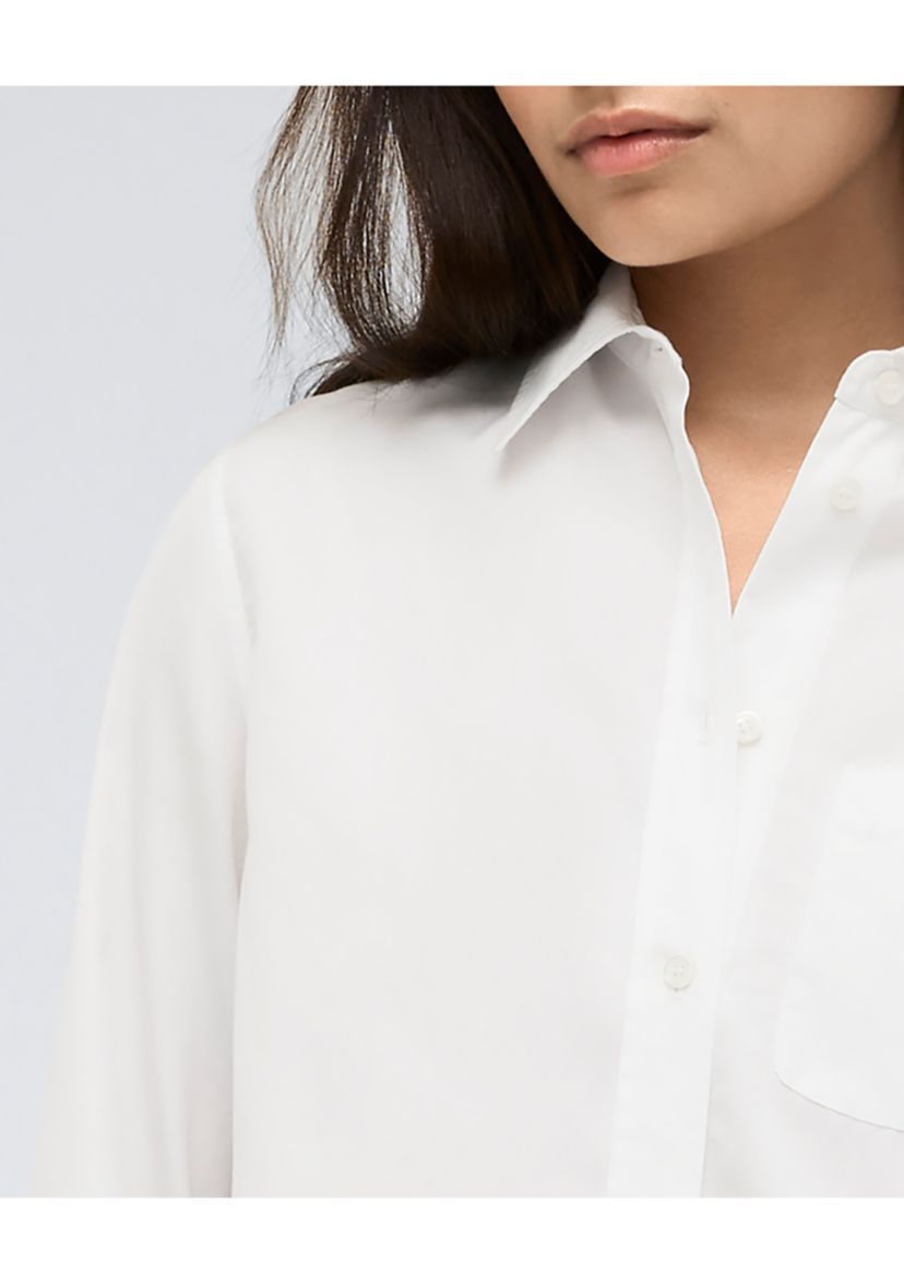 Womens Long Sleeve Pocket Oversized Shirt