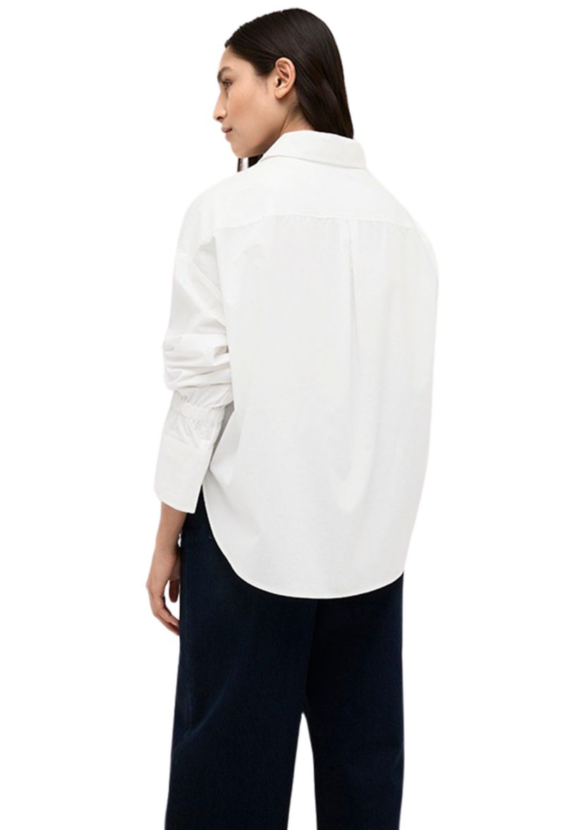 Womens Long Sleeve Smocked Oversized Shirt