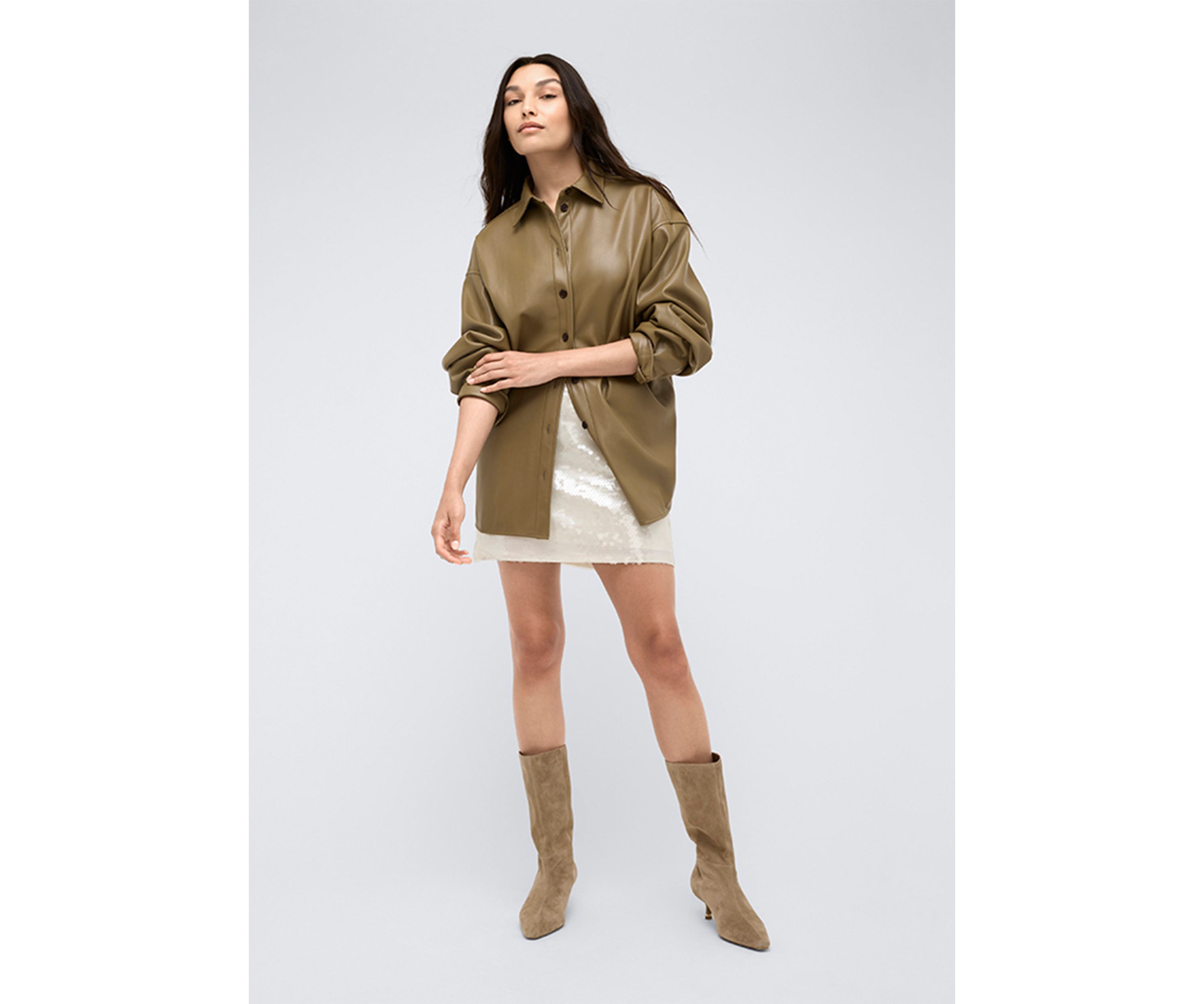 Womens Pailette Mini Skirt
