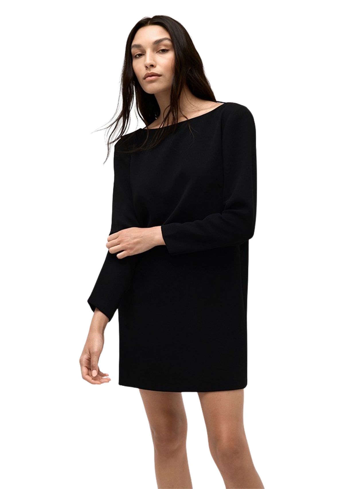 Womens Draped Back Shift Dress