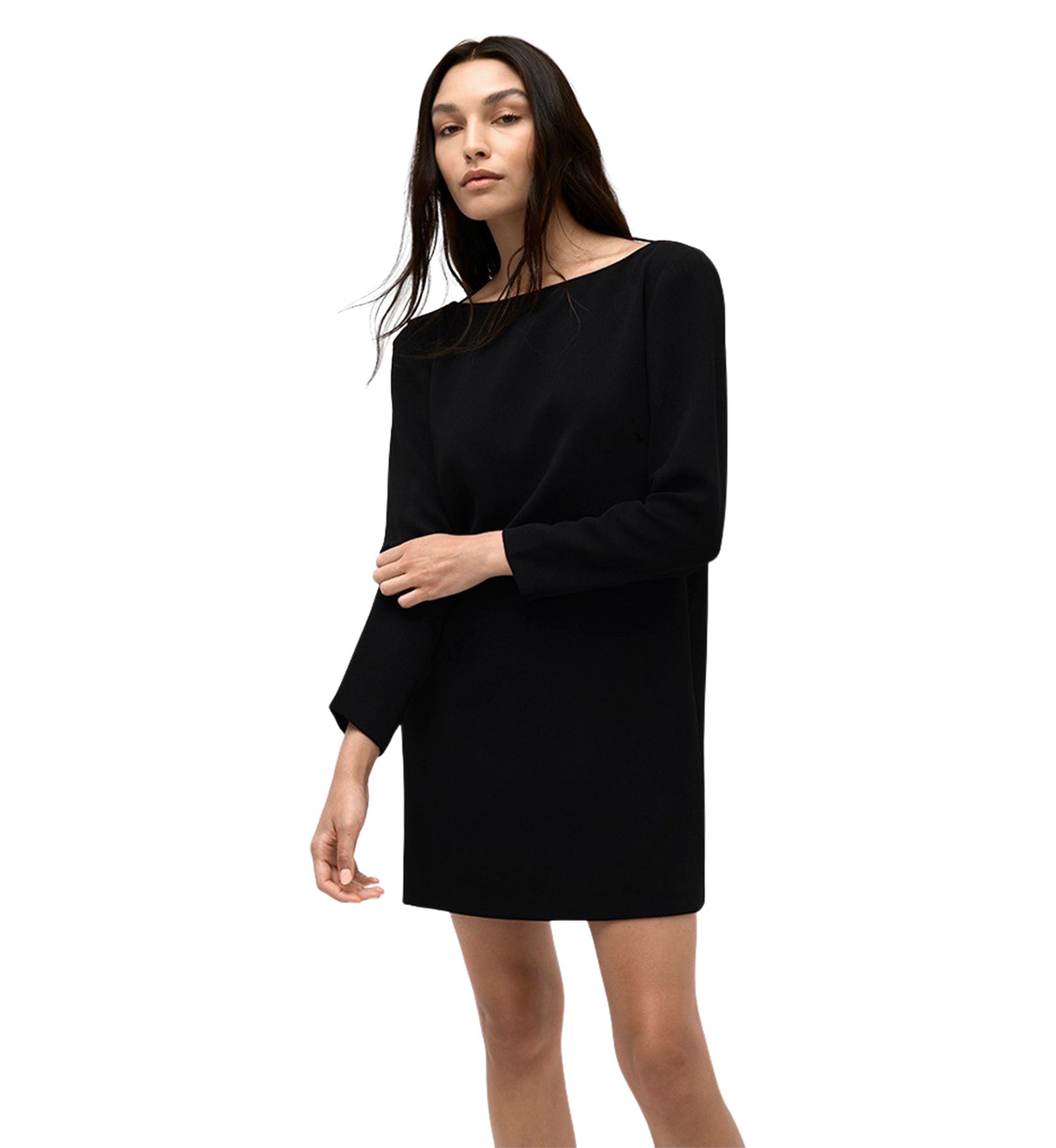 Womens Draped Back Shift Dress