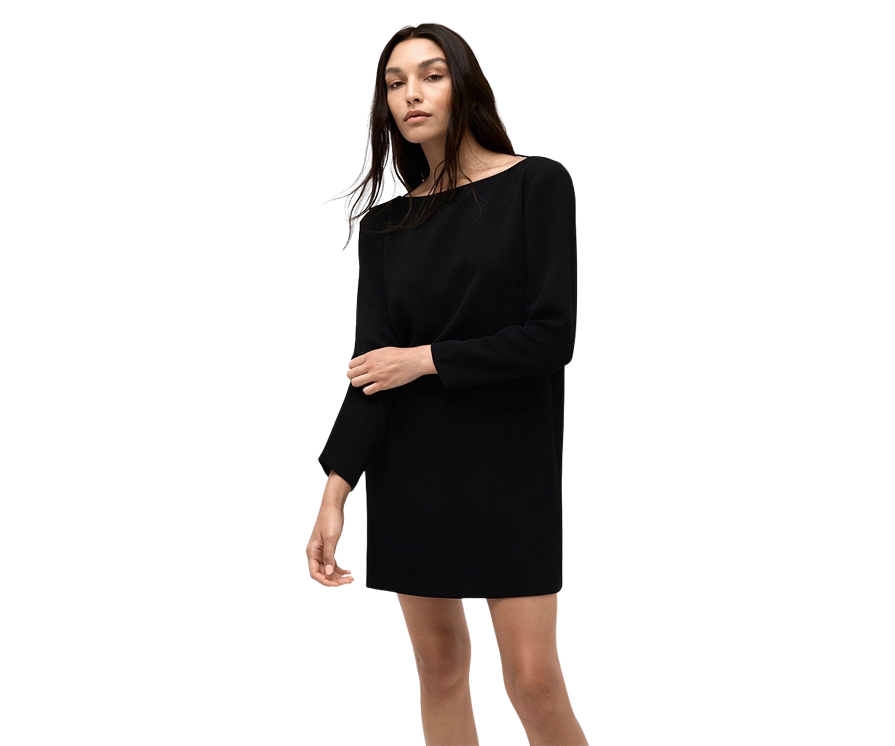 Womens Draped Back Shift Dress