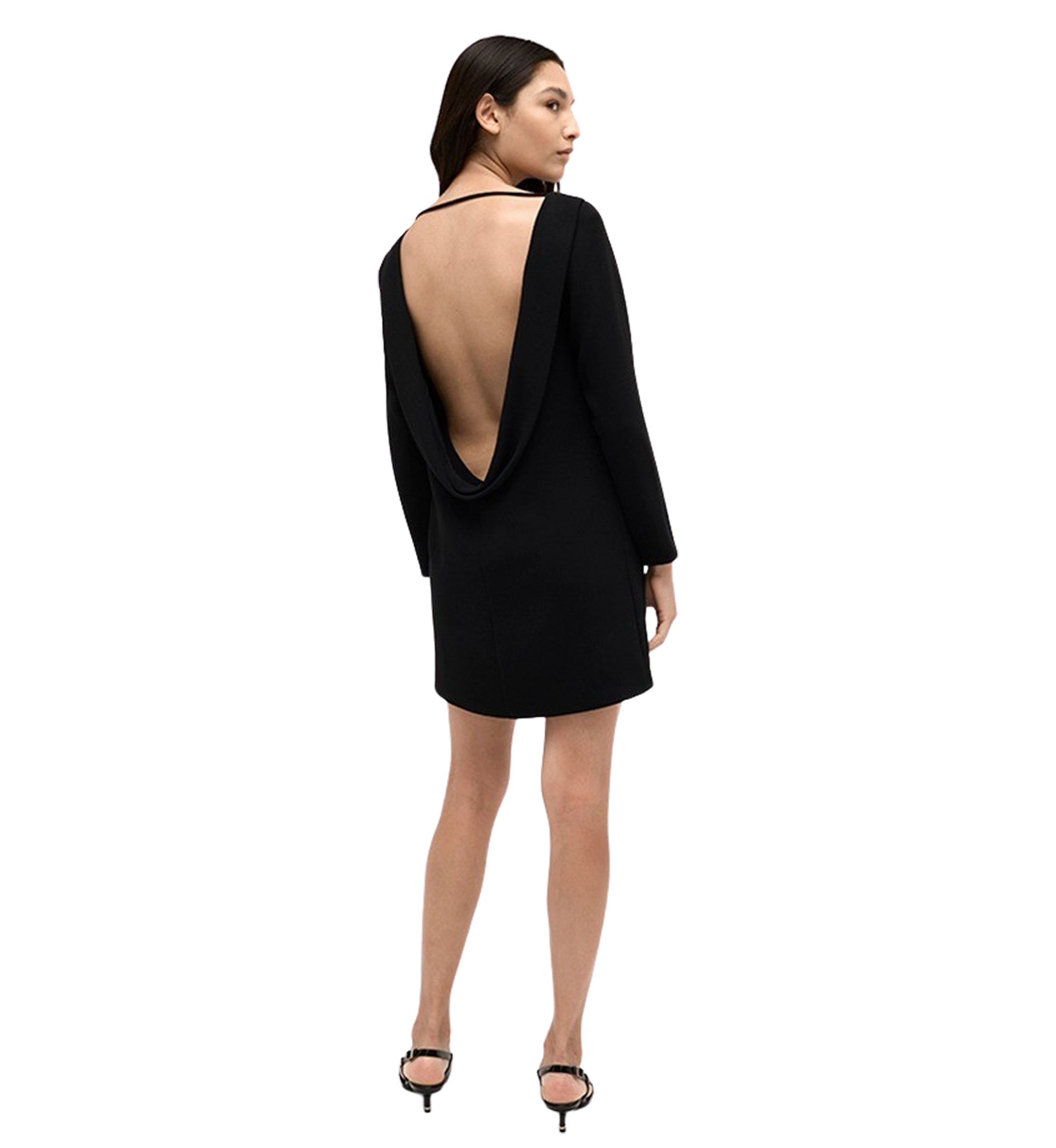 Womens Draped Back Shift Dress