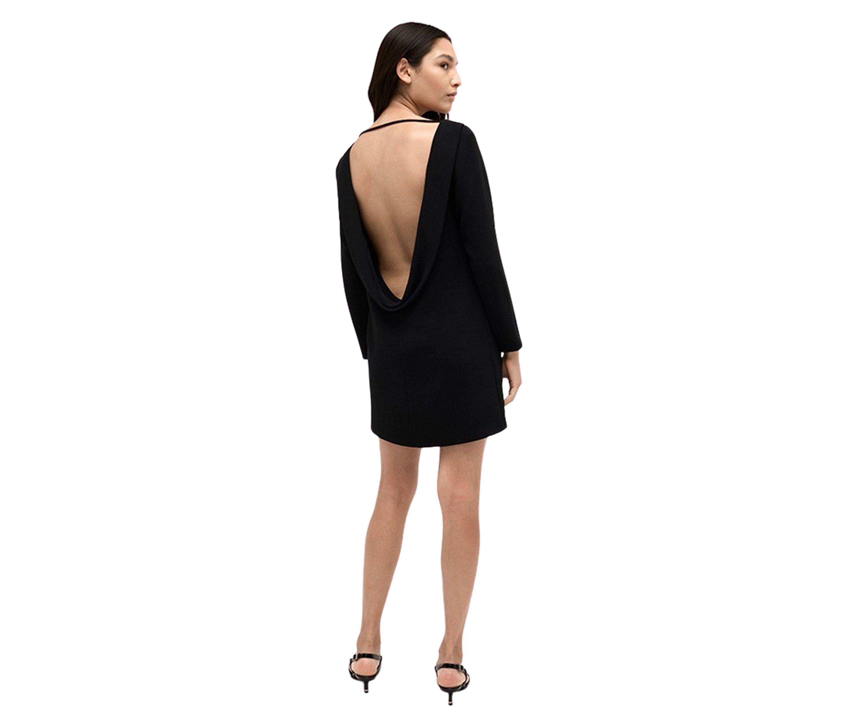 Womens Draped Back Shift Dress