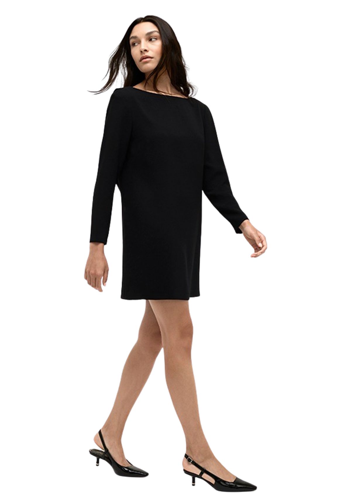 Womens Draped Back Shift Dress